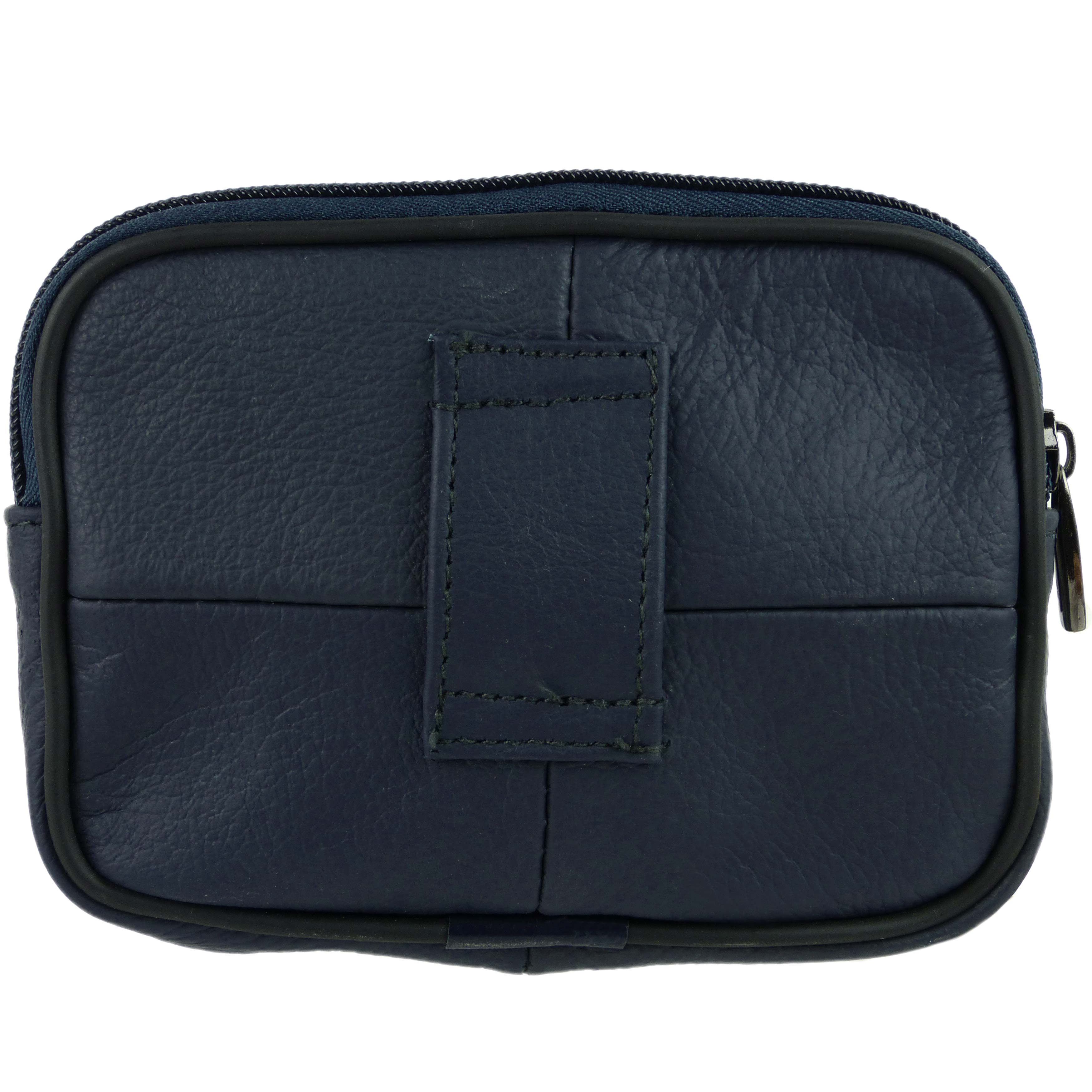 Cowhide Leather Belt Bag//Purse Man Bag by Lorenz Phone Camera 3 Zips