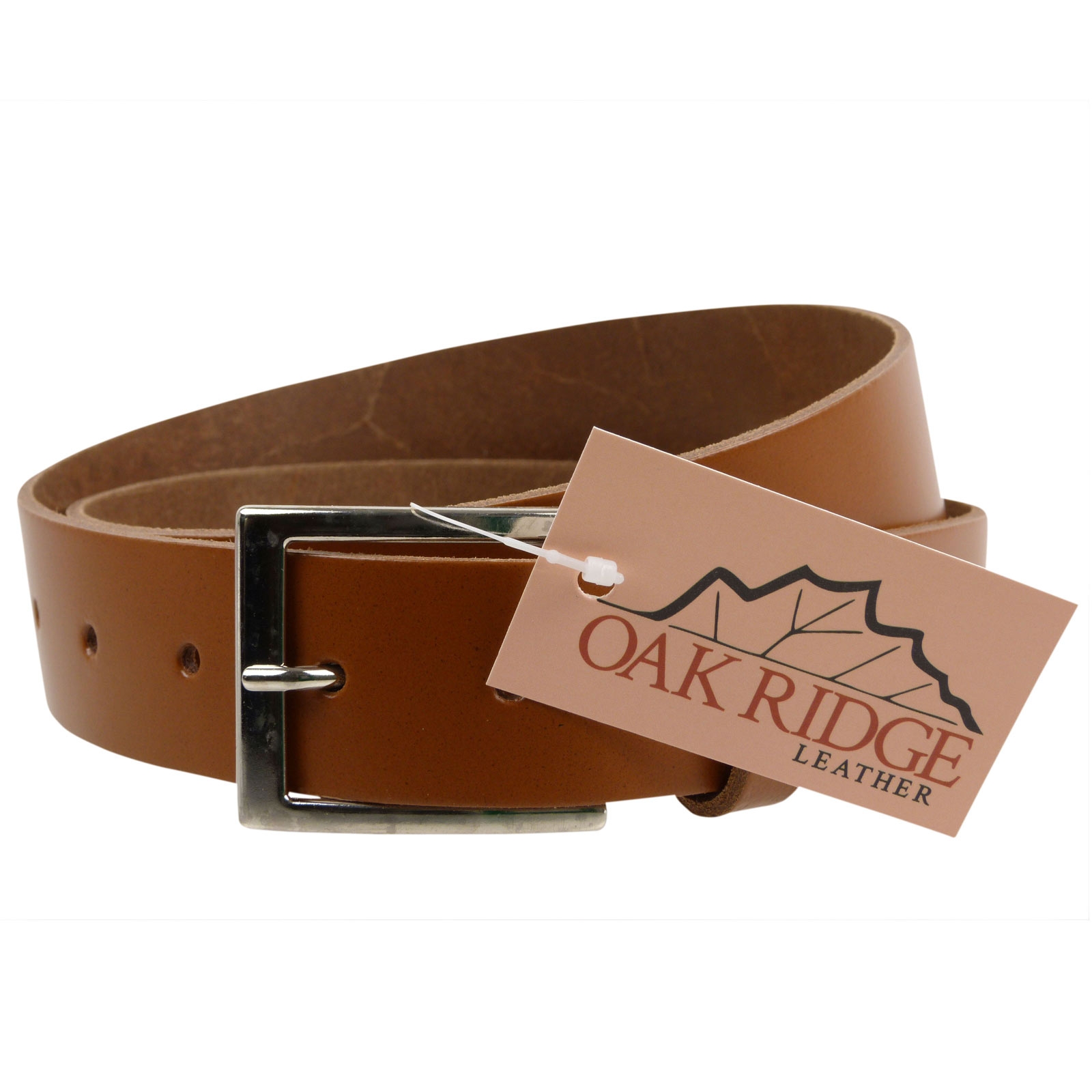 Details About Quality Mens Thick Tan Leather Belt 1 3 Wide By Oakridge Sizes Up To 49