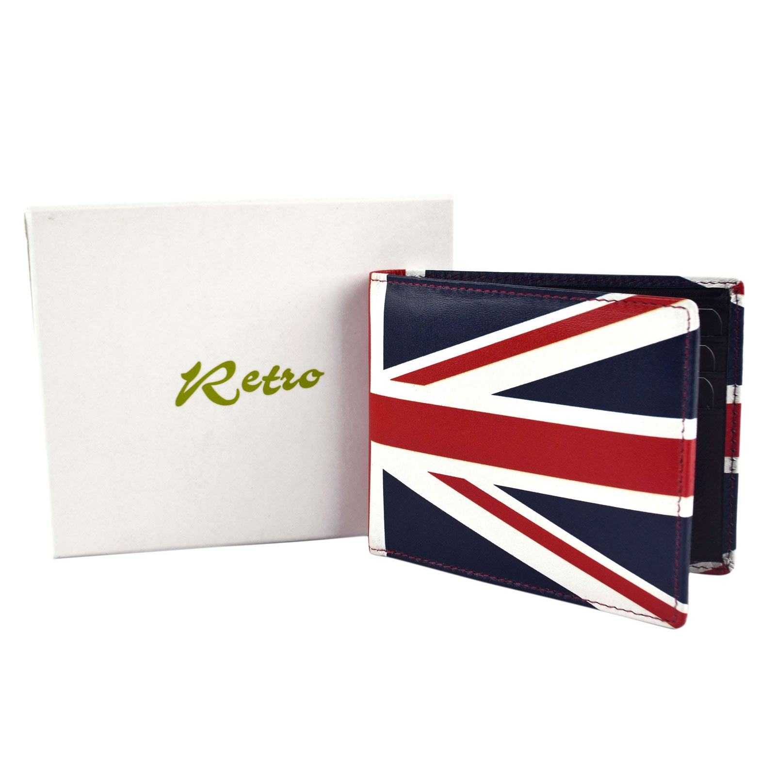 Golunski Mens Quality Leather Wallet Scotland Wales & Union Jack Flag Retro R... - Picture 6 of 12