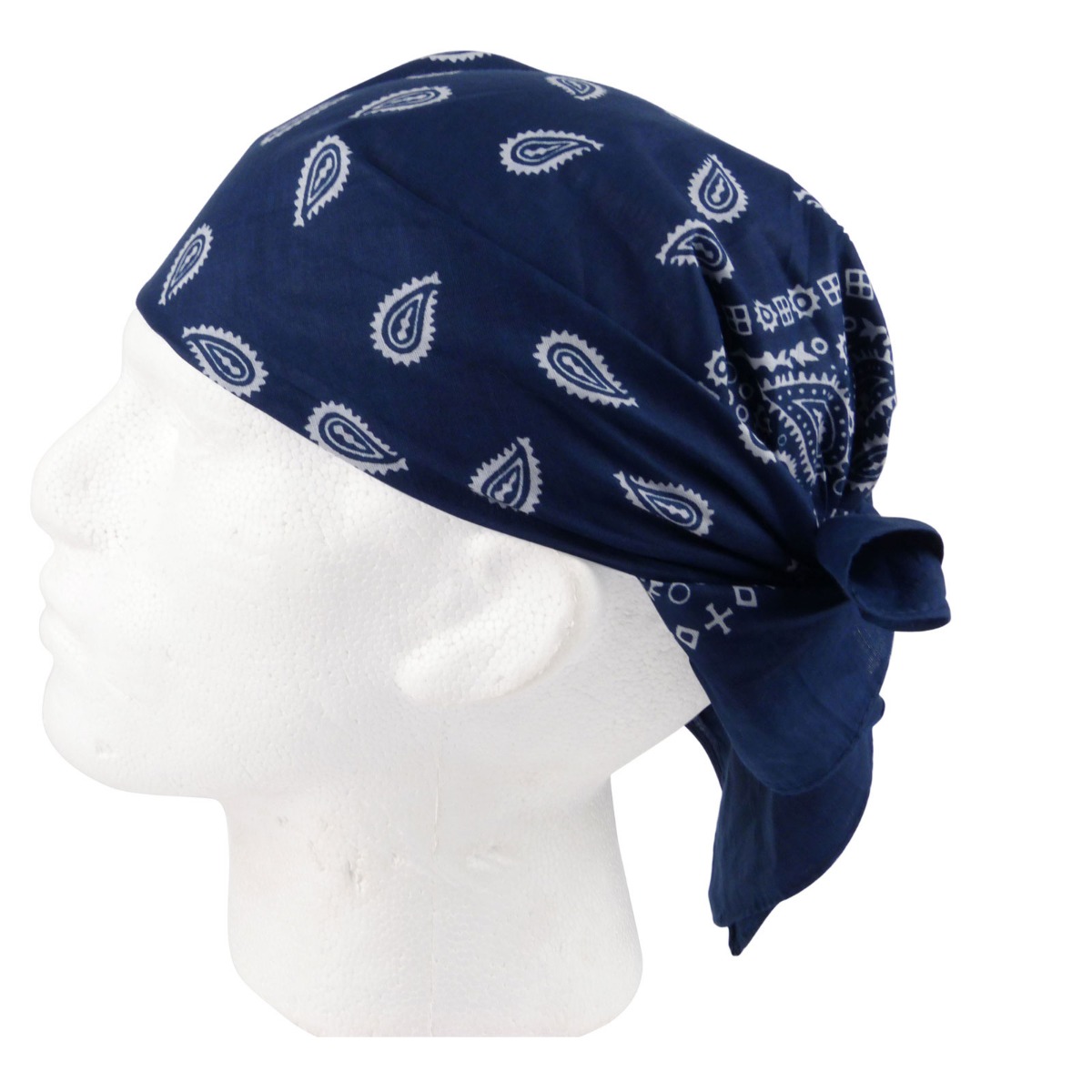 RN 16463 Vintage Bandana Navy Blue 100%Cotton Paisley