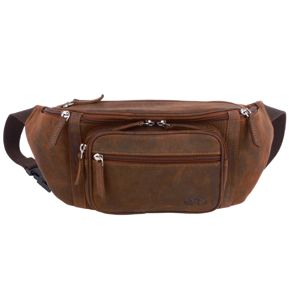 Oakridge Leather Mens Large 5 Pocket Bumbag/Fanny Pack - Picture 12 of 15