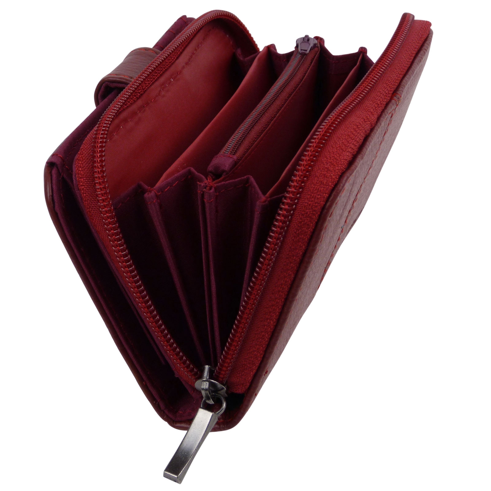 Cartera/billetera de cuero Lorenz con cremallera con bolsa de regalo gratuita - Imagen 26 de 40