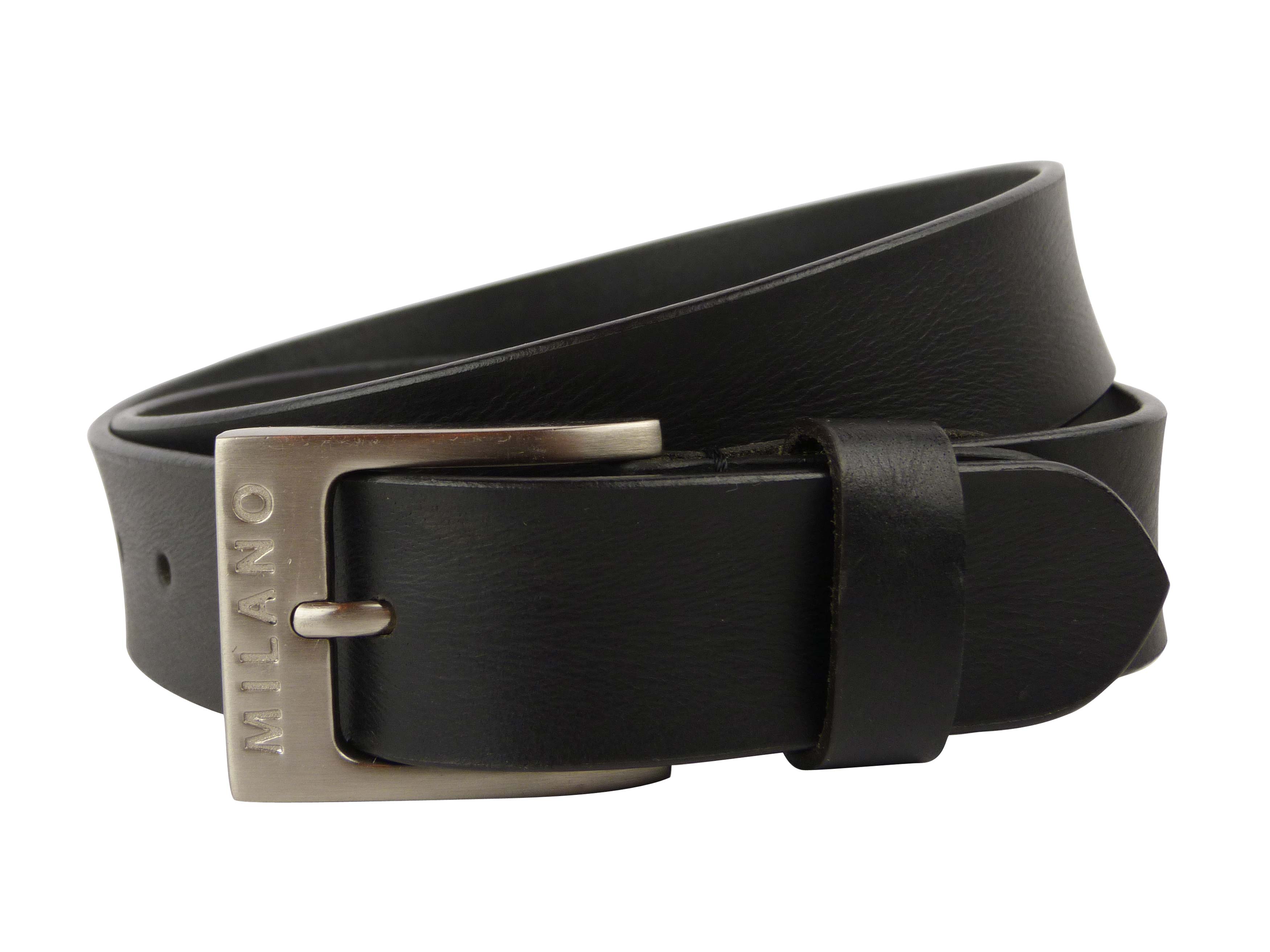 Quality Mens Real Leather Belt 1.25" Wide All Sizes by Milano up to 48 (Black) - Picture 2 of 2
