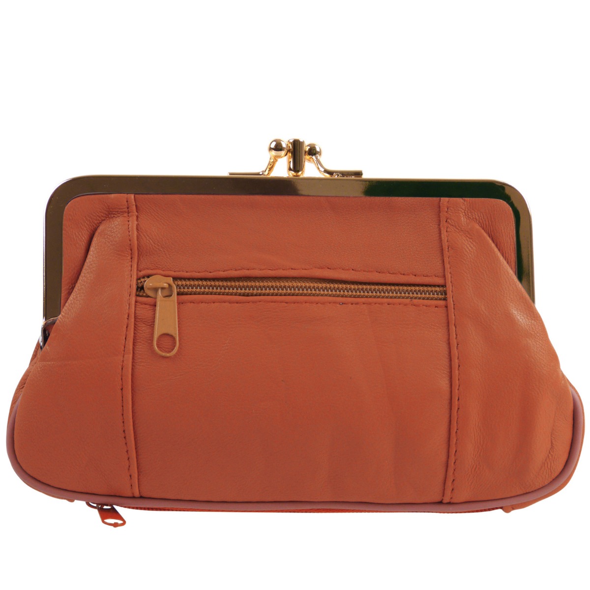 Borsa per monete donna in pelle Oakridge doppio fischio con spazio per carta di credito - Foto 29 di 34