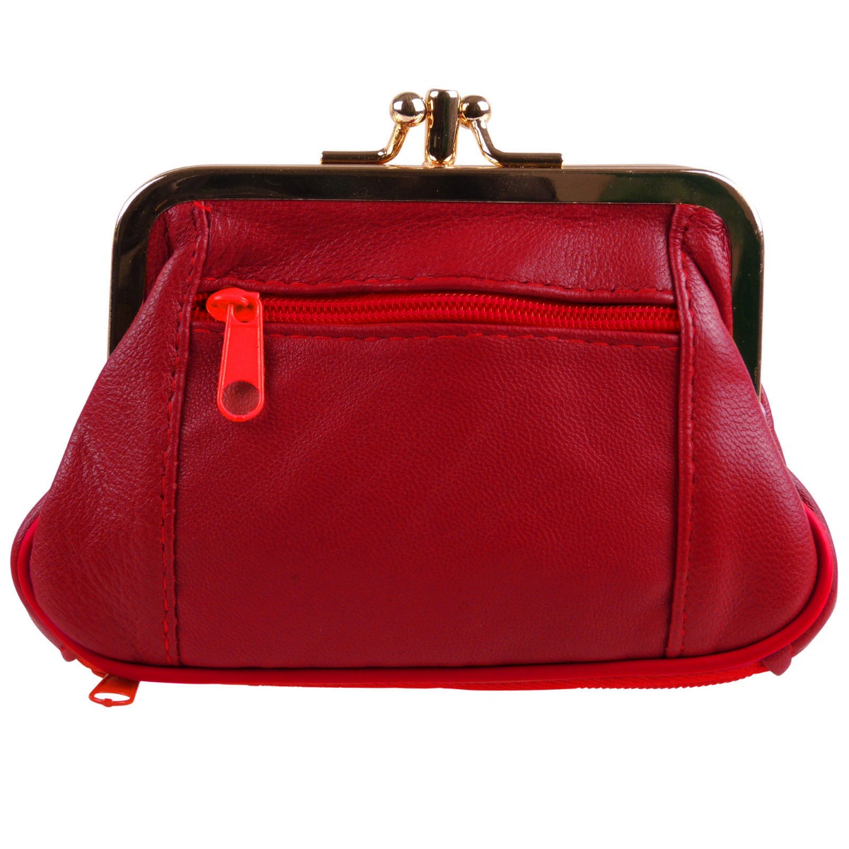Ladies Soft Oakridge Leather Clasp Purse Coin Purse Change Handy Zipped - Picture 36 of 47