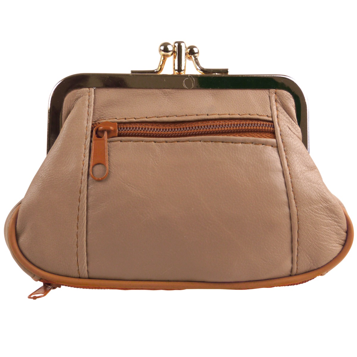 Ladies Soft Oakridge Leather Clasp Purse Coin Purse Change Handy Zipped - Picture 19 of 47