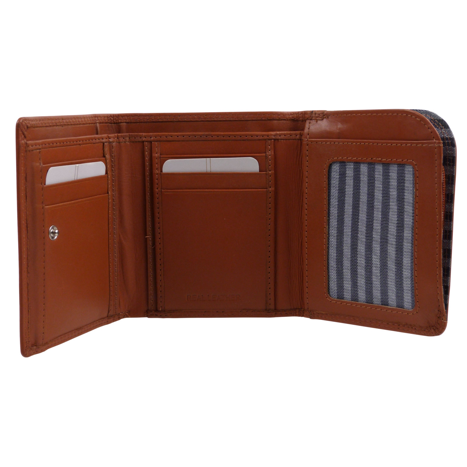 Billetera, moneda y tarjeta triple London Leathergoods para hombre - Imagen 17 de 19