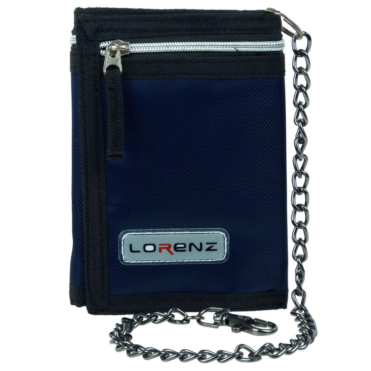 Mens Boys TriFold Sports Wallet by Lorenz with Security Chain Handy - Picture 8 of 14