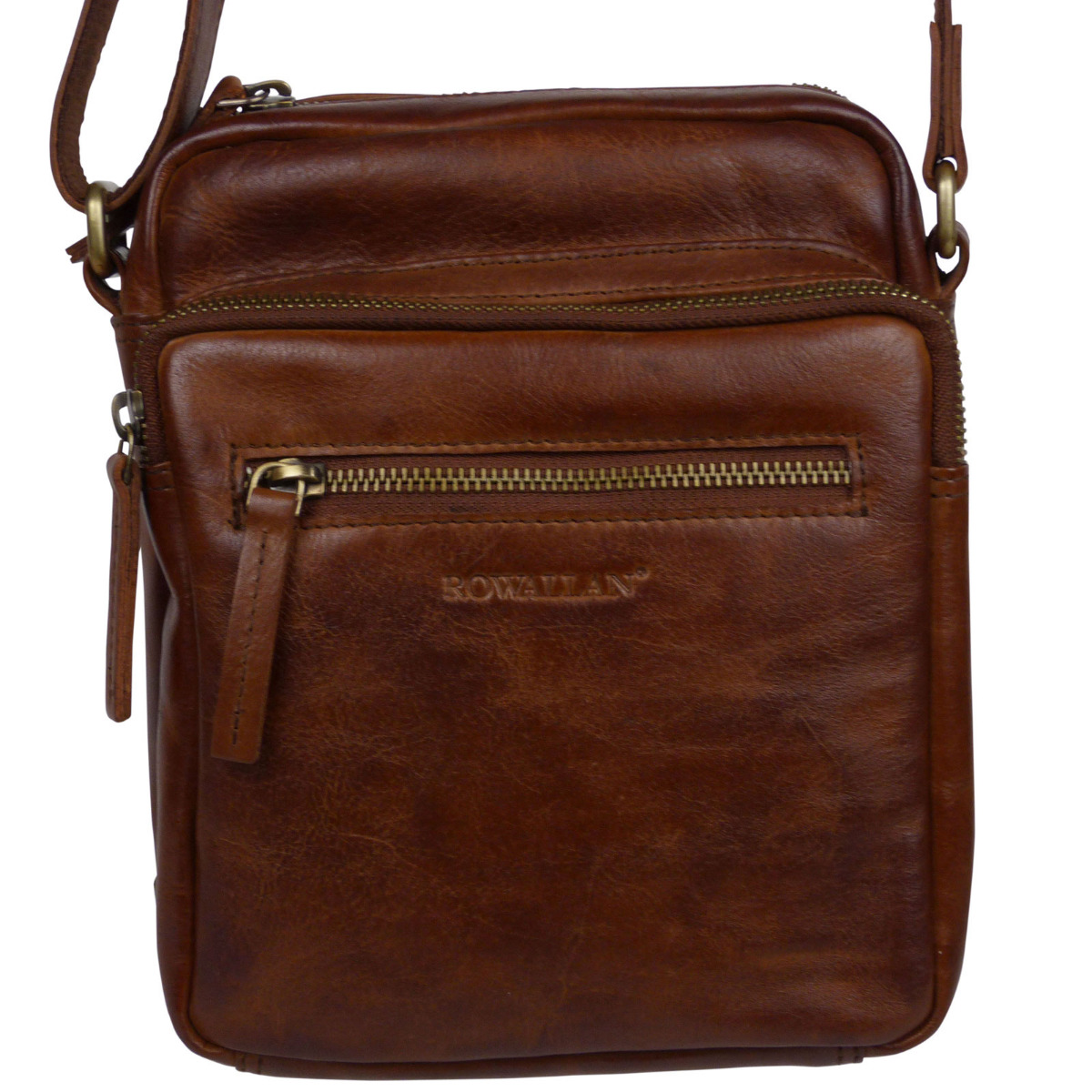 Rowallan of Scotland Mens Distressed Leather Cross Body Bag | eBay UK