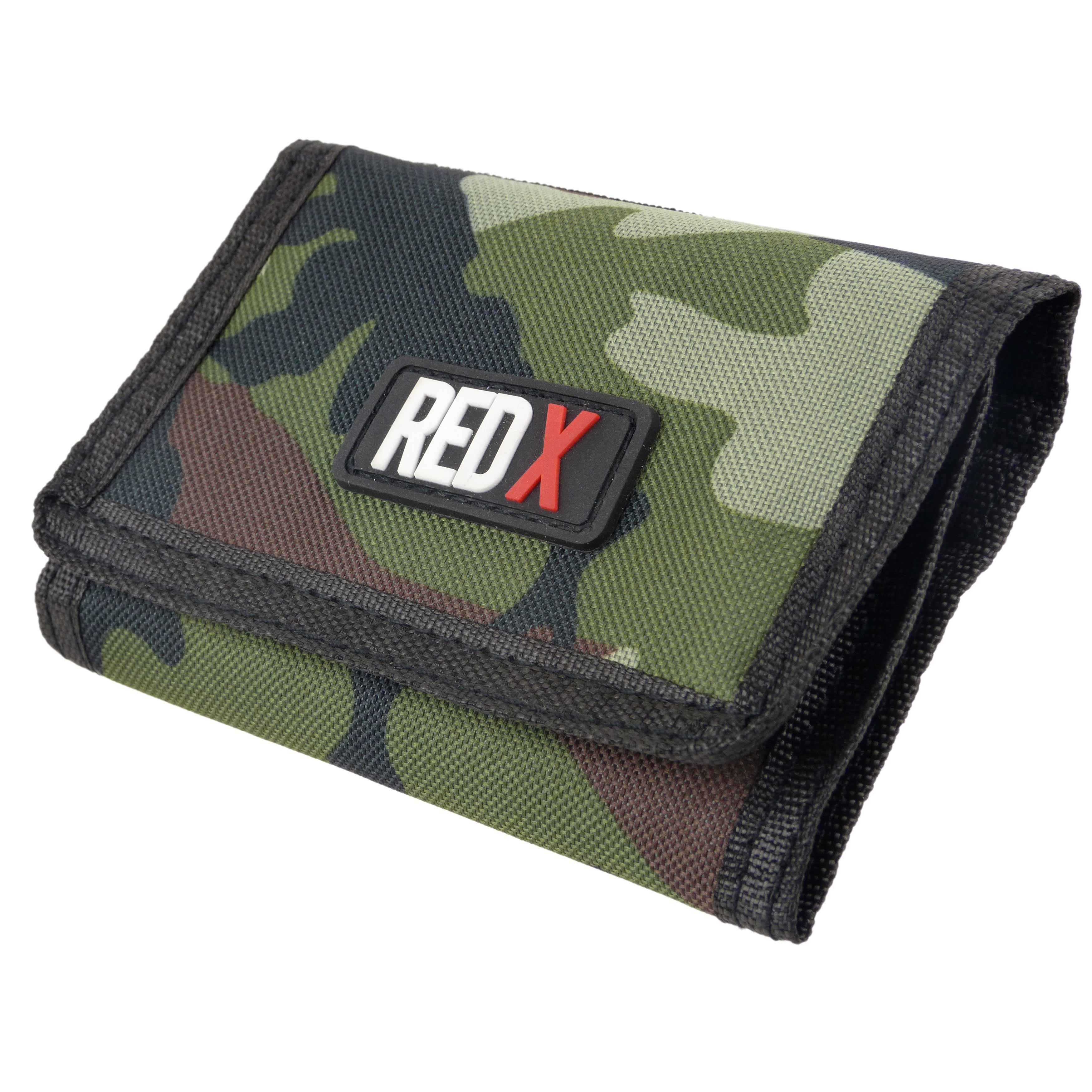 Mens Boys RED X Camo Camouflage TriFold Wallet Coin Purse Canvas Sports - Picture 7 of 15