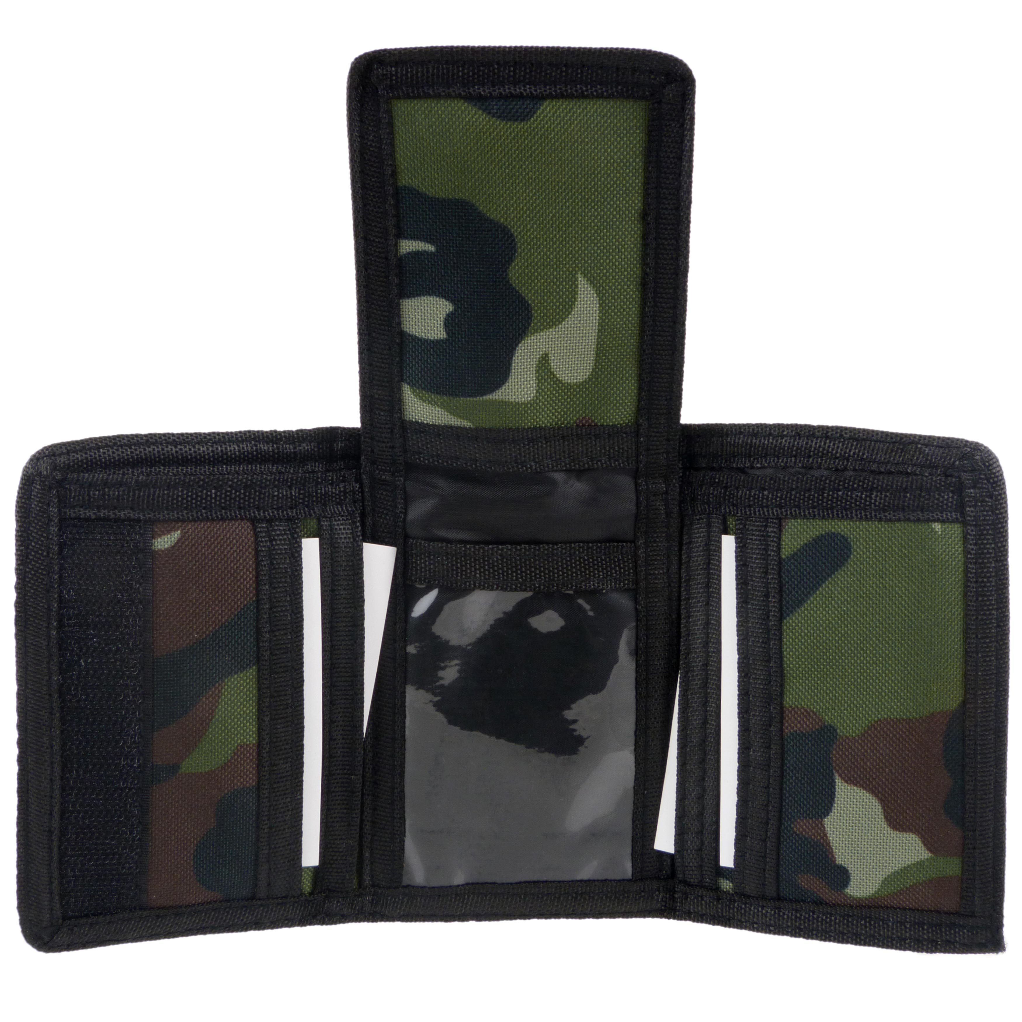Boys Men Army Camouflage Wallet Size Approx.13cmX9cm Zip Compartment Card Holder