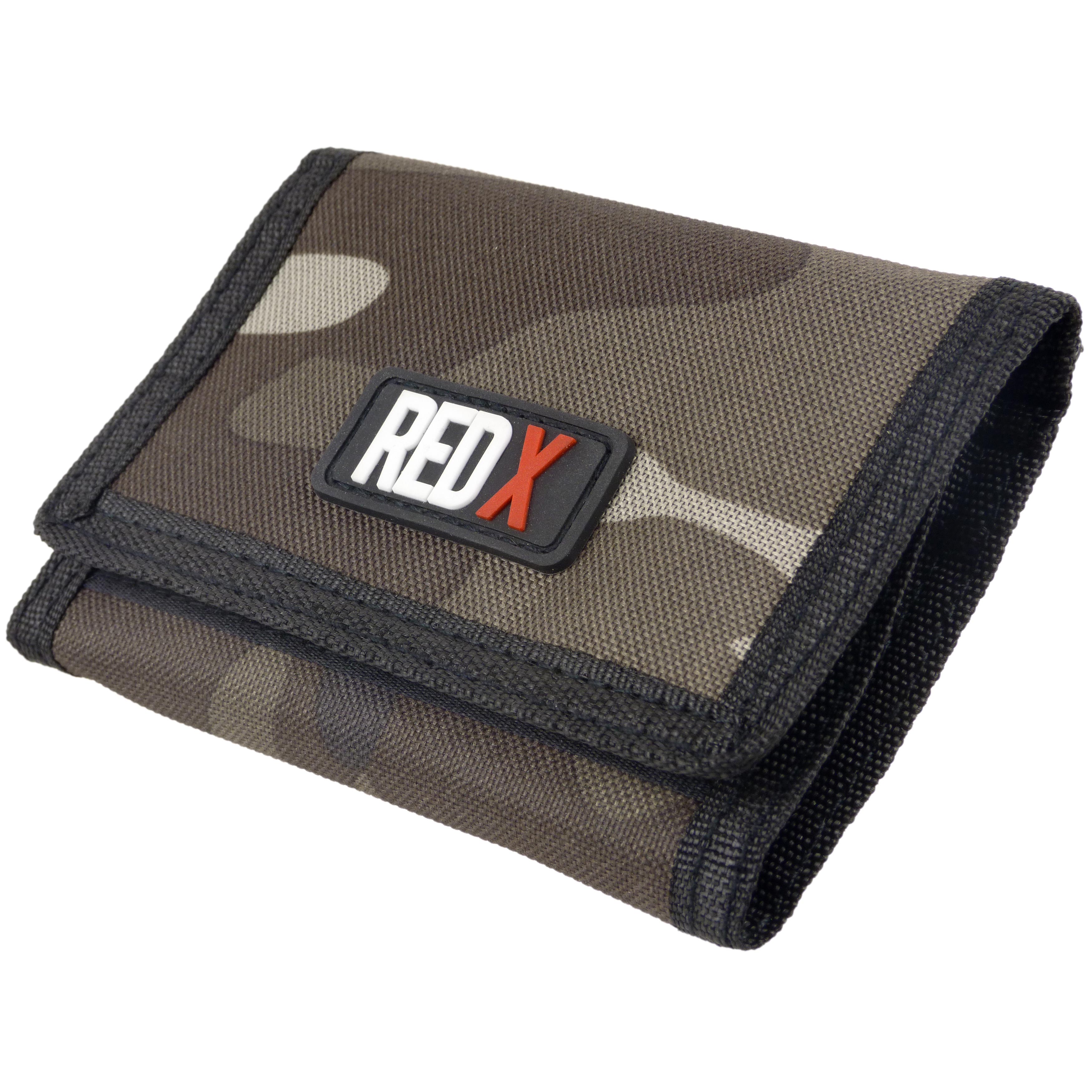 Mens Boys RED X Camo Camouflage TriFold Wallet Coin Purse Canvas Sports - Picture 2 of 15