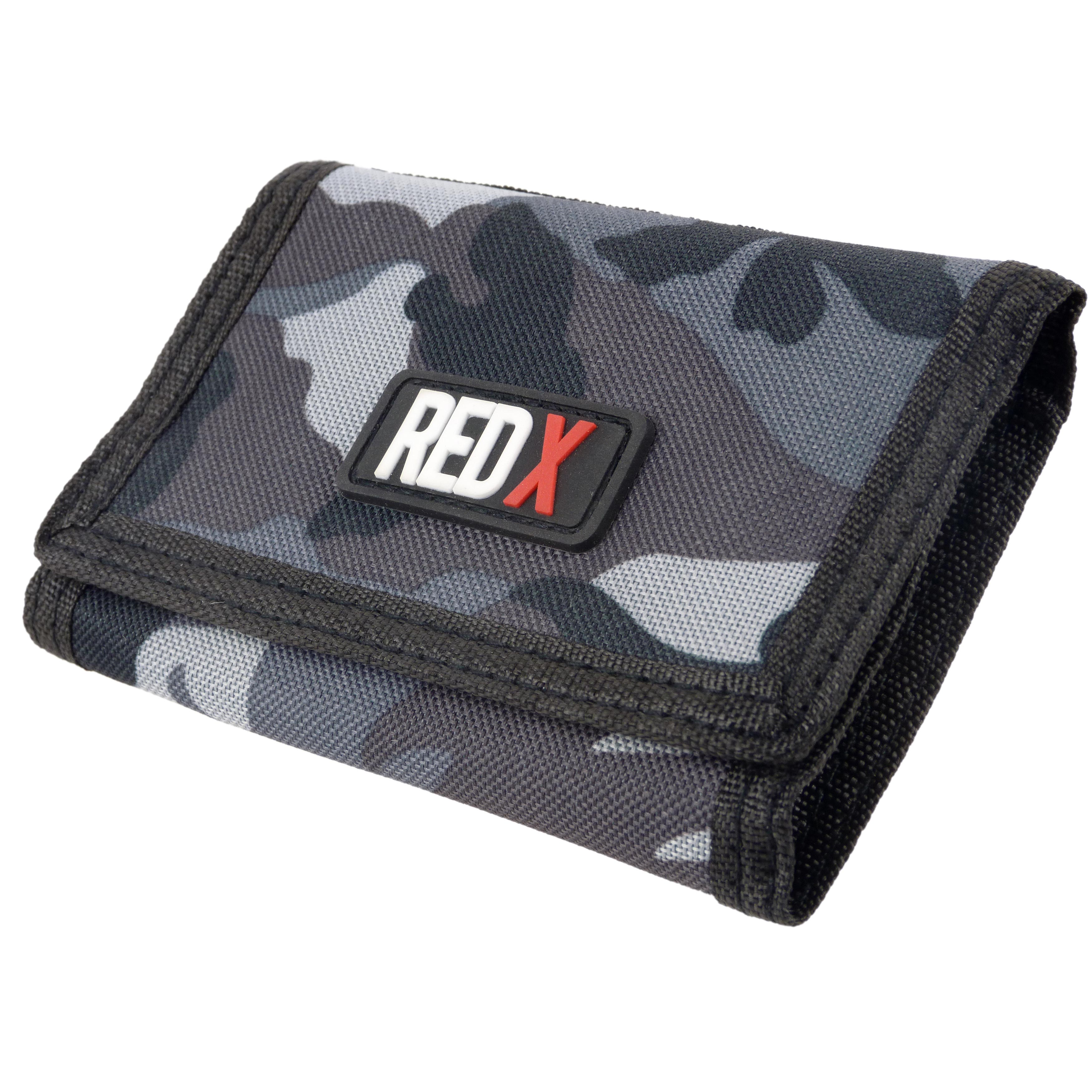 Mens Boys RED X Camo Camouflage TriFold Wallet Coin Purse Canvas Sports - Picture 12 of 15