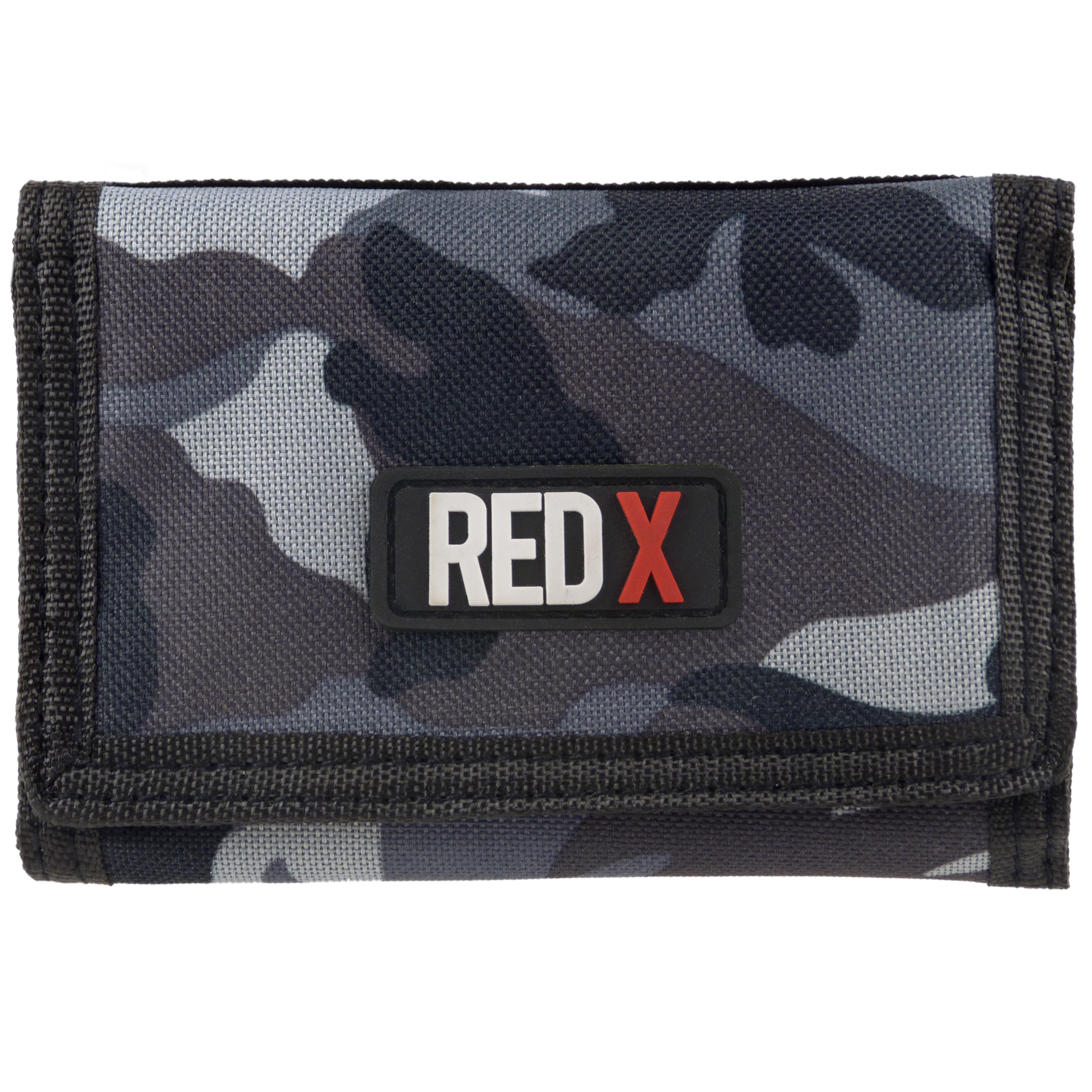 Mens Boys RED X Camo Camouflage TriFold Wallet Coin Purse Canvas Sports - Picture 11 of 15