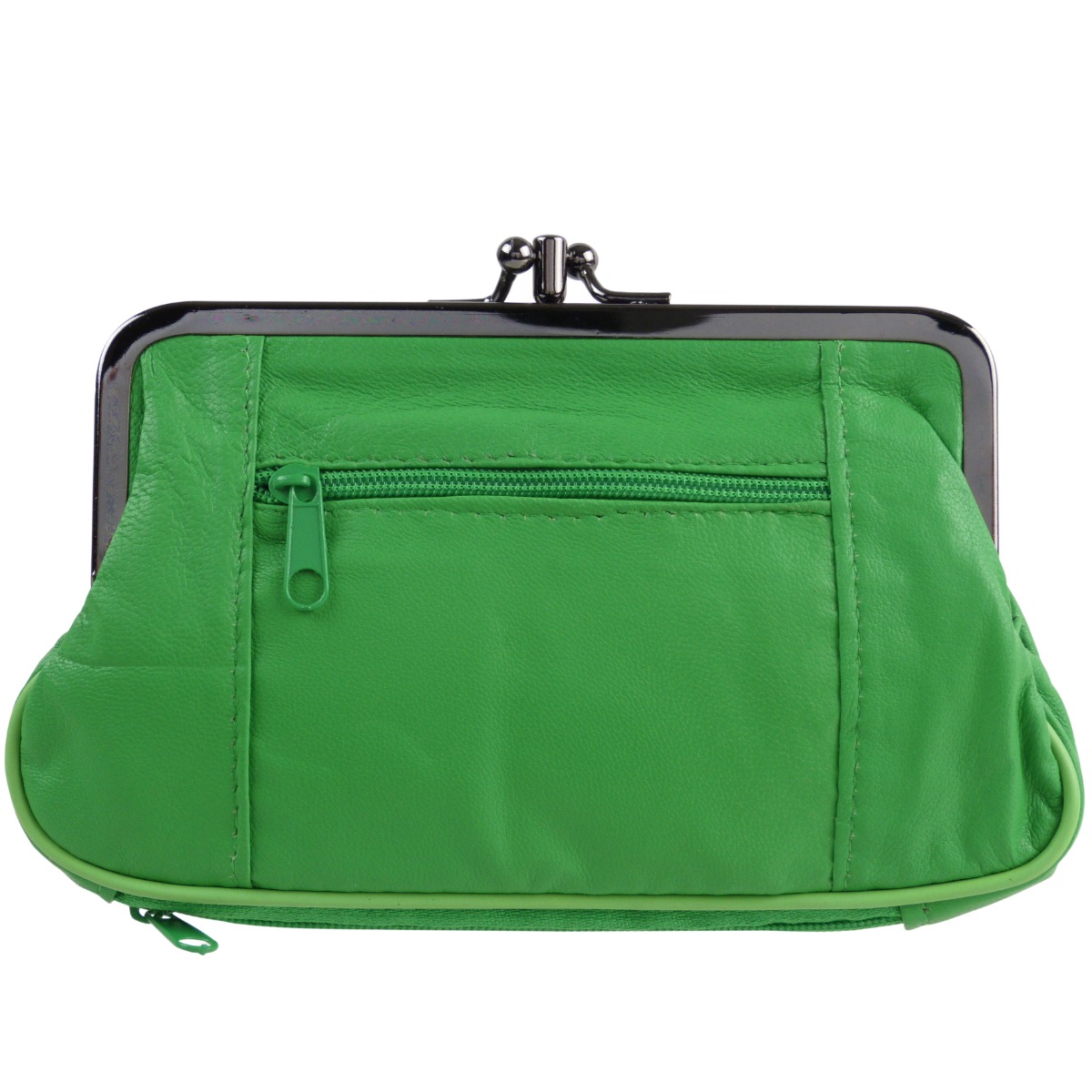 Borsa per monete donna in pelle Oakridge doppio fischio con spazio per carta di credito - Foto 5 di 34