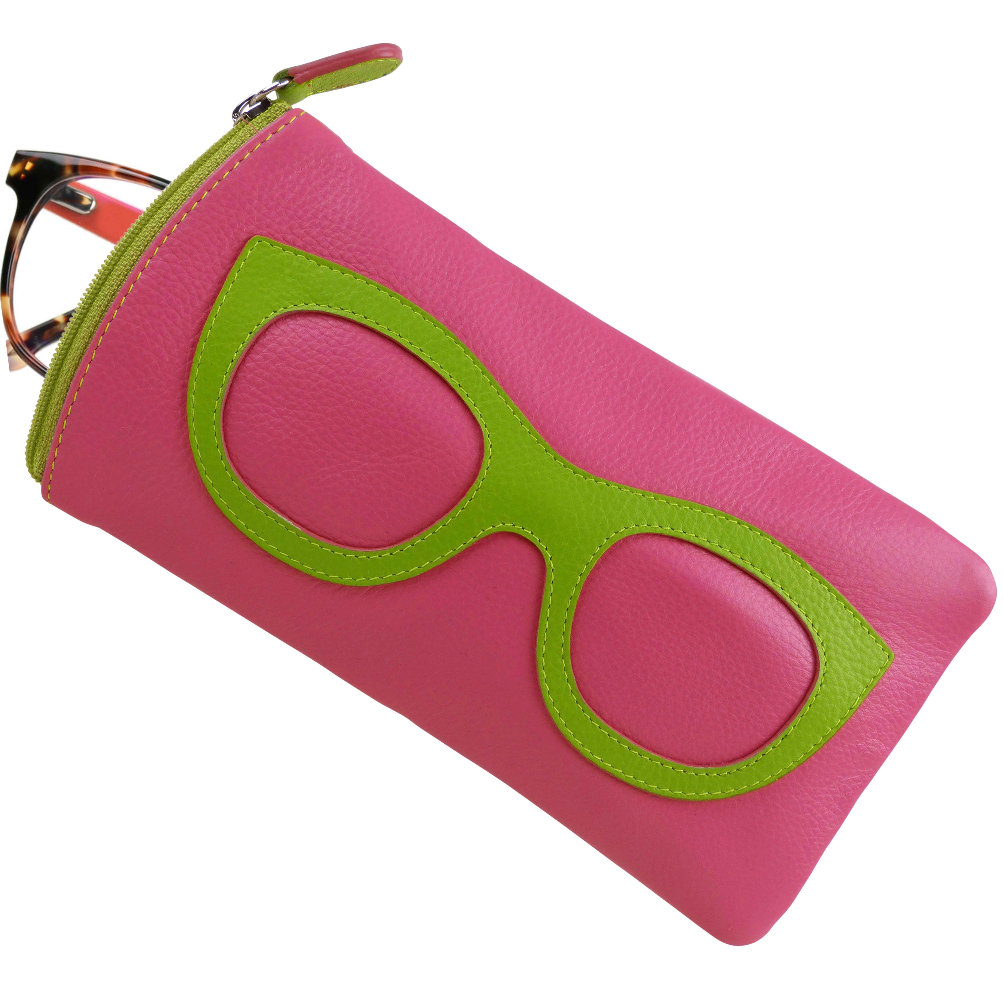 Ladies Leather Colourful Glasses Case by Ili New York Spectacles Sun Summer - Picture 41 of 141