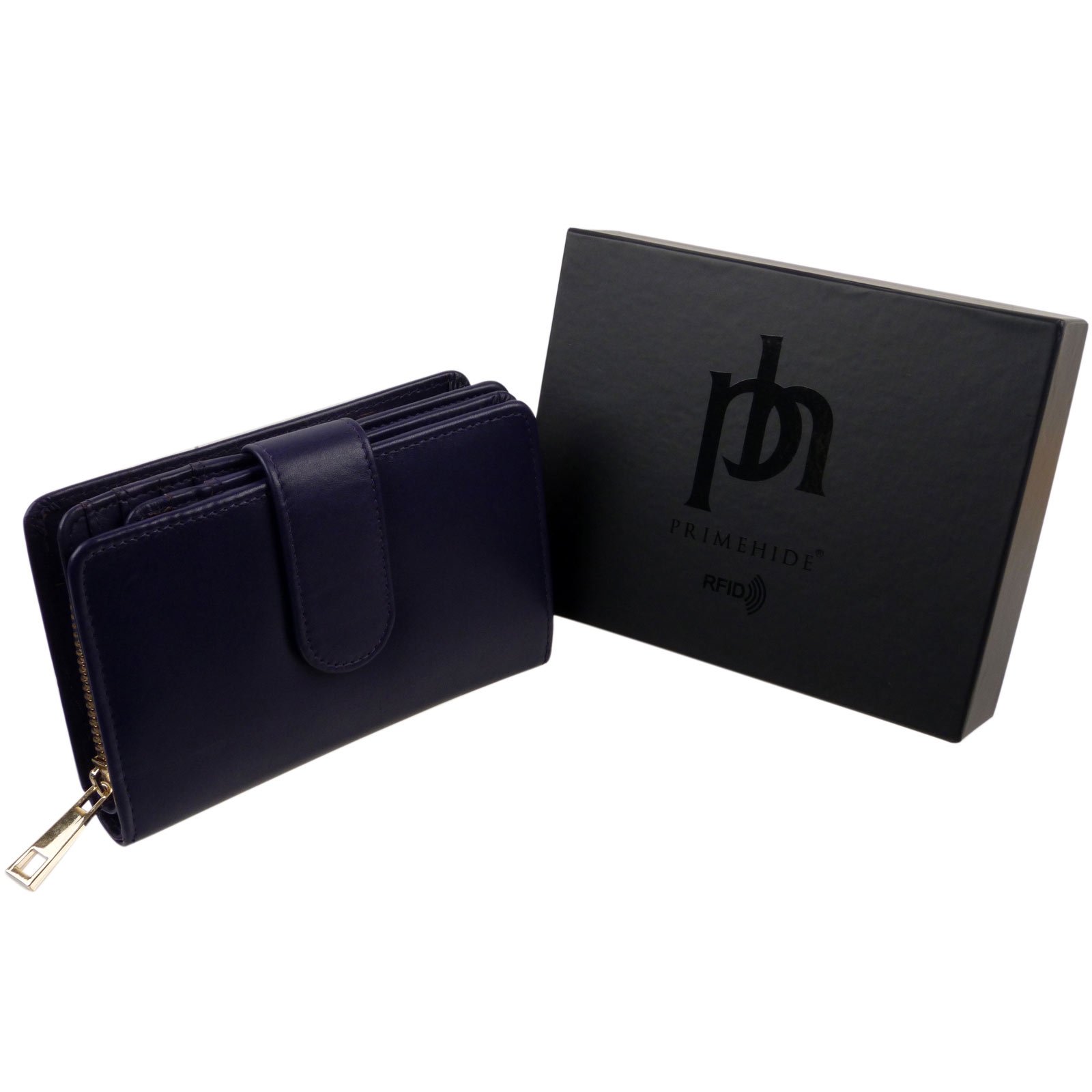 Prime Hide Ladies RFID Tabbed With Zip Purse From The Tuscan Range Gift Boxed