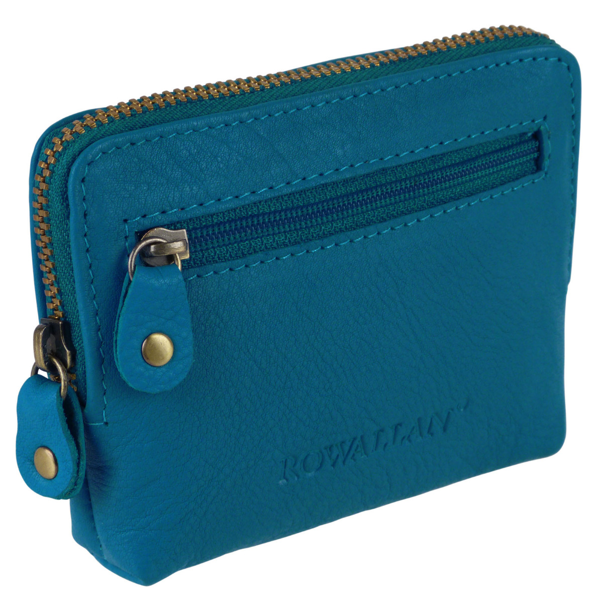 Rowallan of Scotland Unisex Leather Top Zip Coin Purse - Bild 8 von 42