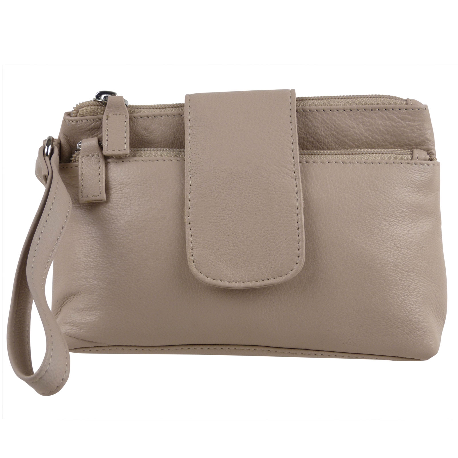 Ladies Stylish Ladies Leather RFID Wrist Purse//Clutch Bag By Golunski Leather