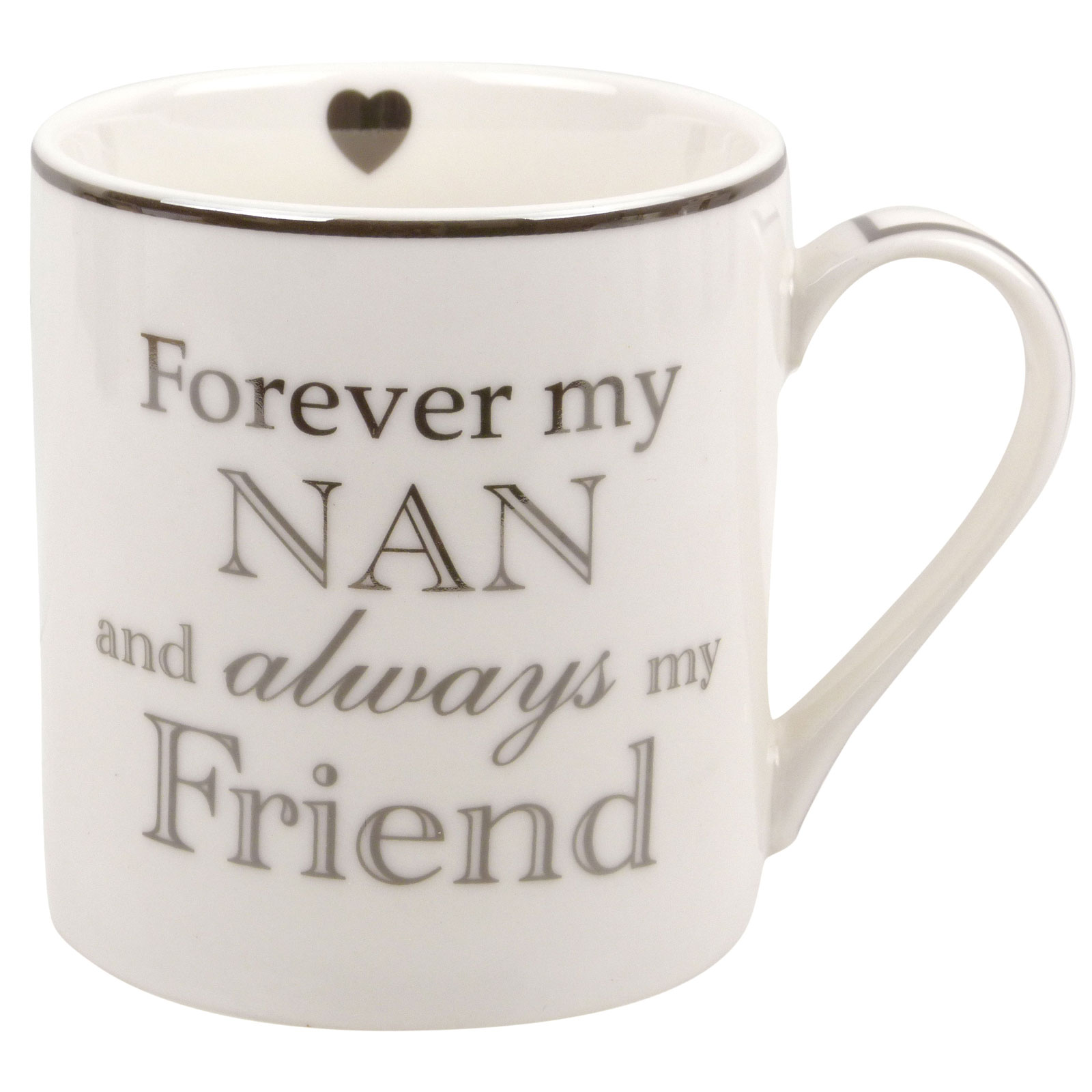 Heart To Home White China Mug Cup 3 Designs Nan Grandma Mum L&P - Picture 12 of 15