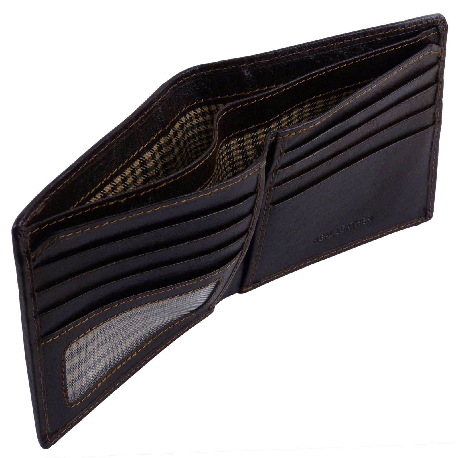 London Leather Mens Bi-Fold Banknote & Card Wallet - Picture 16 of 20