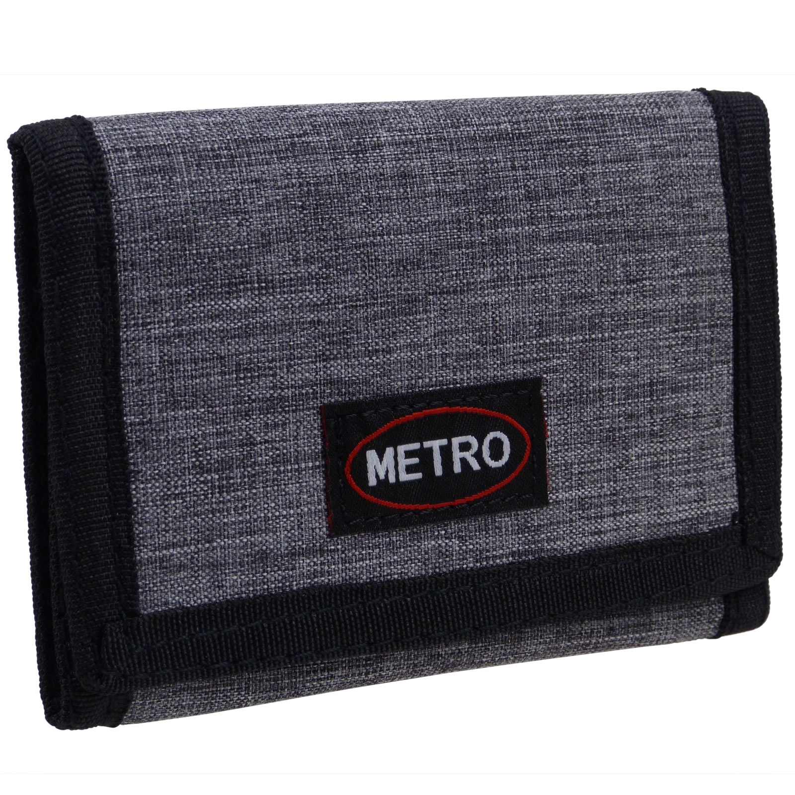 Metro Mens Boys Canvas Tri-Fold Cash & Card Wallet - Picture 6 of 22