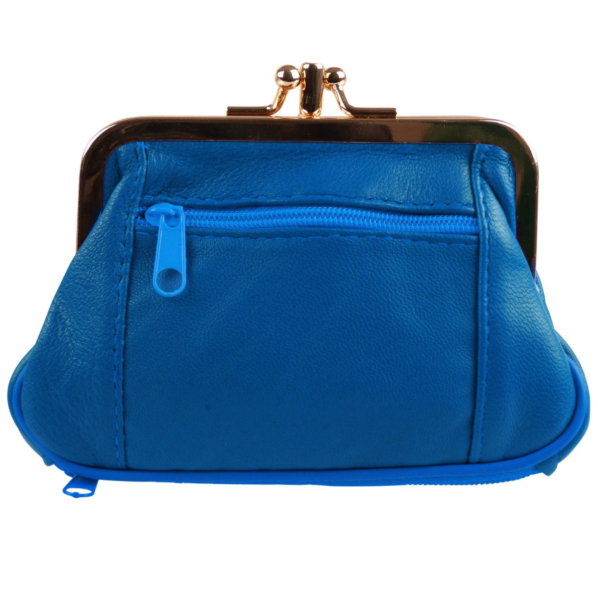 Ladies Soft Oakridge Leather Clasp Purse Coin Purse Change Handy Zipped - Picture 9 of 47
