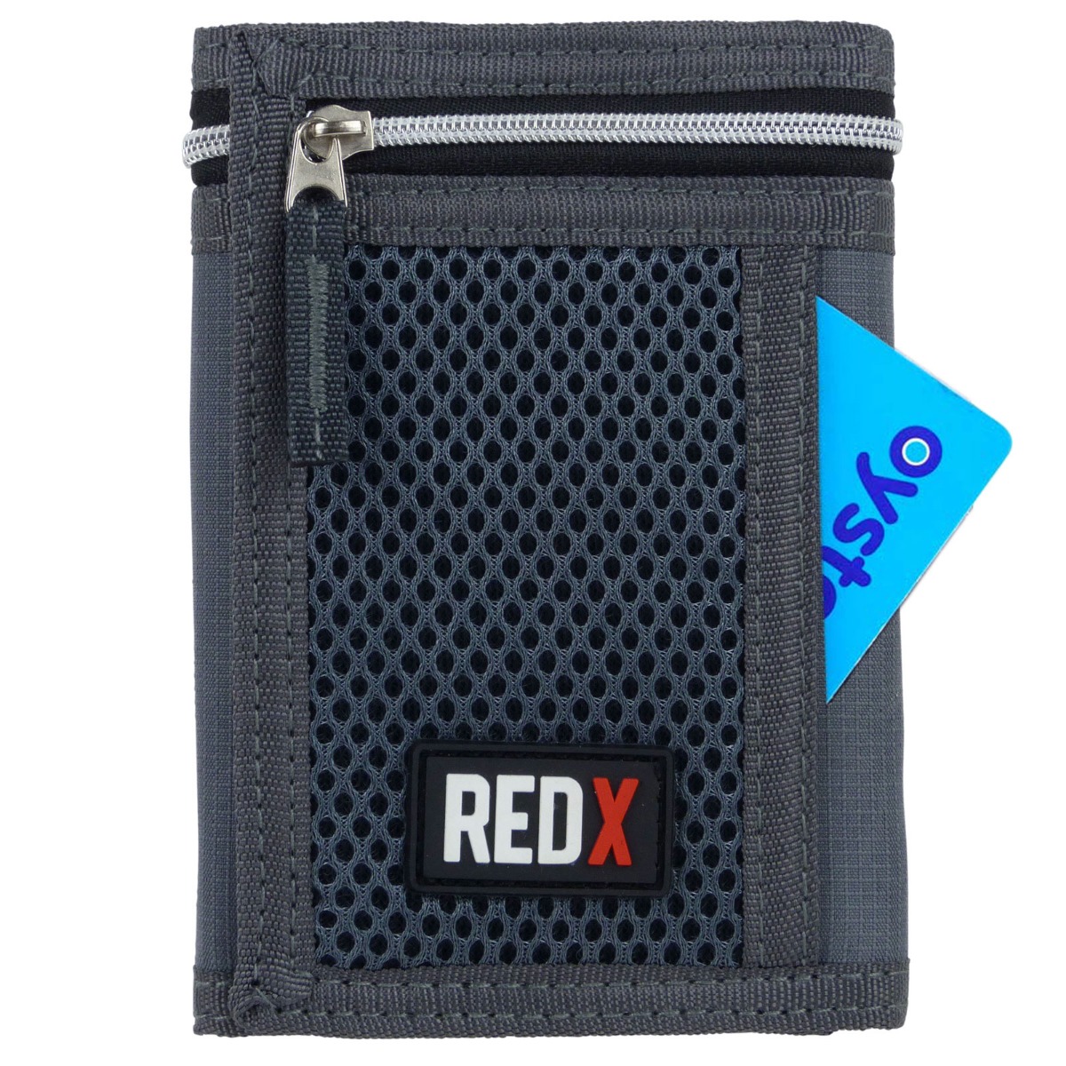 RED X Mens or Boys Trifold Nylon Sports Wallet with Change Section - Picture 6 of 19