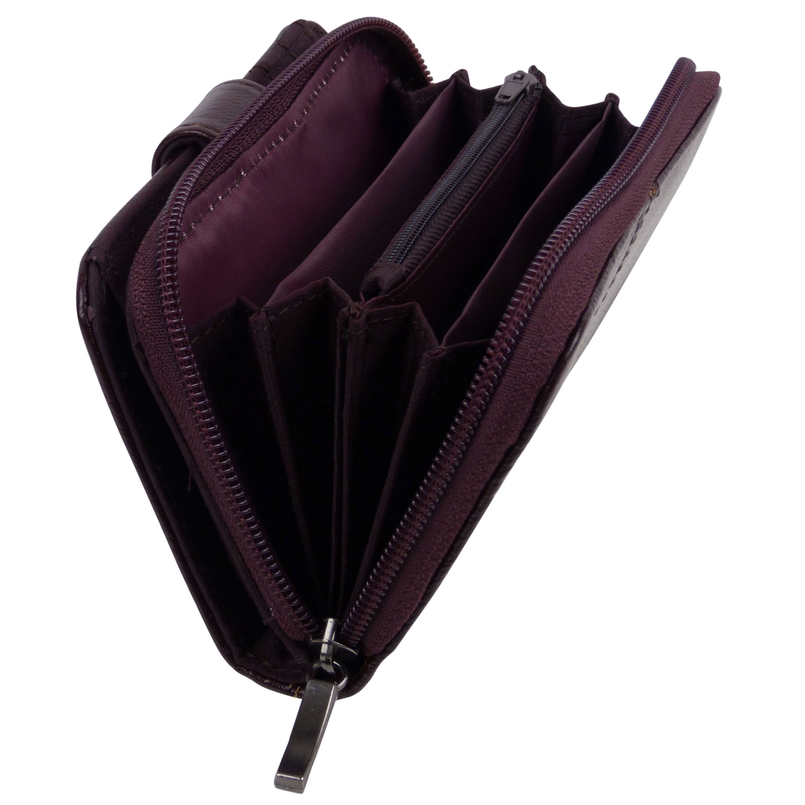Cartera/billetera de cuero Lorenz con cremallera con bolsa de regalo gratuita - Imagen 10 de 40