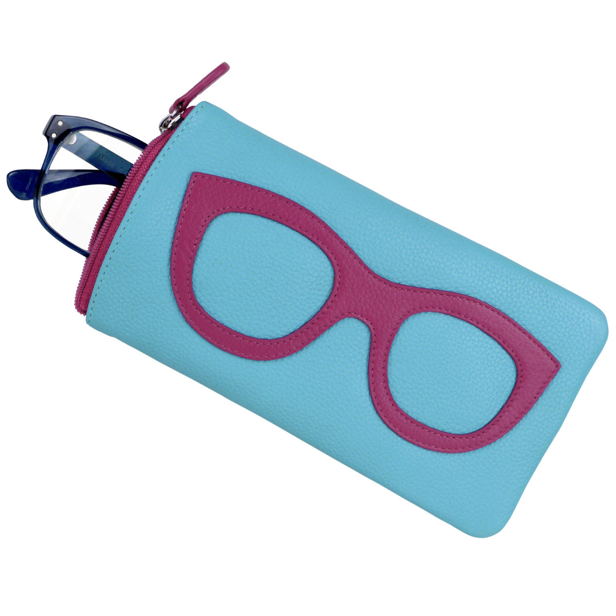 Ladies Leather Colourful Glasses Case by Ili New York Spectacles Sun Summer - Picture 104 of 141
