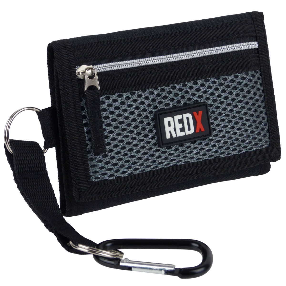 RED X Mens & Boys Tri-Fold Nylon Sports Wallet with Coin Pocket and Belt Hook - Picture 13 of 16
