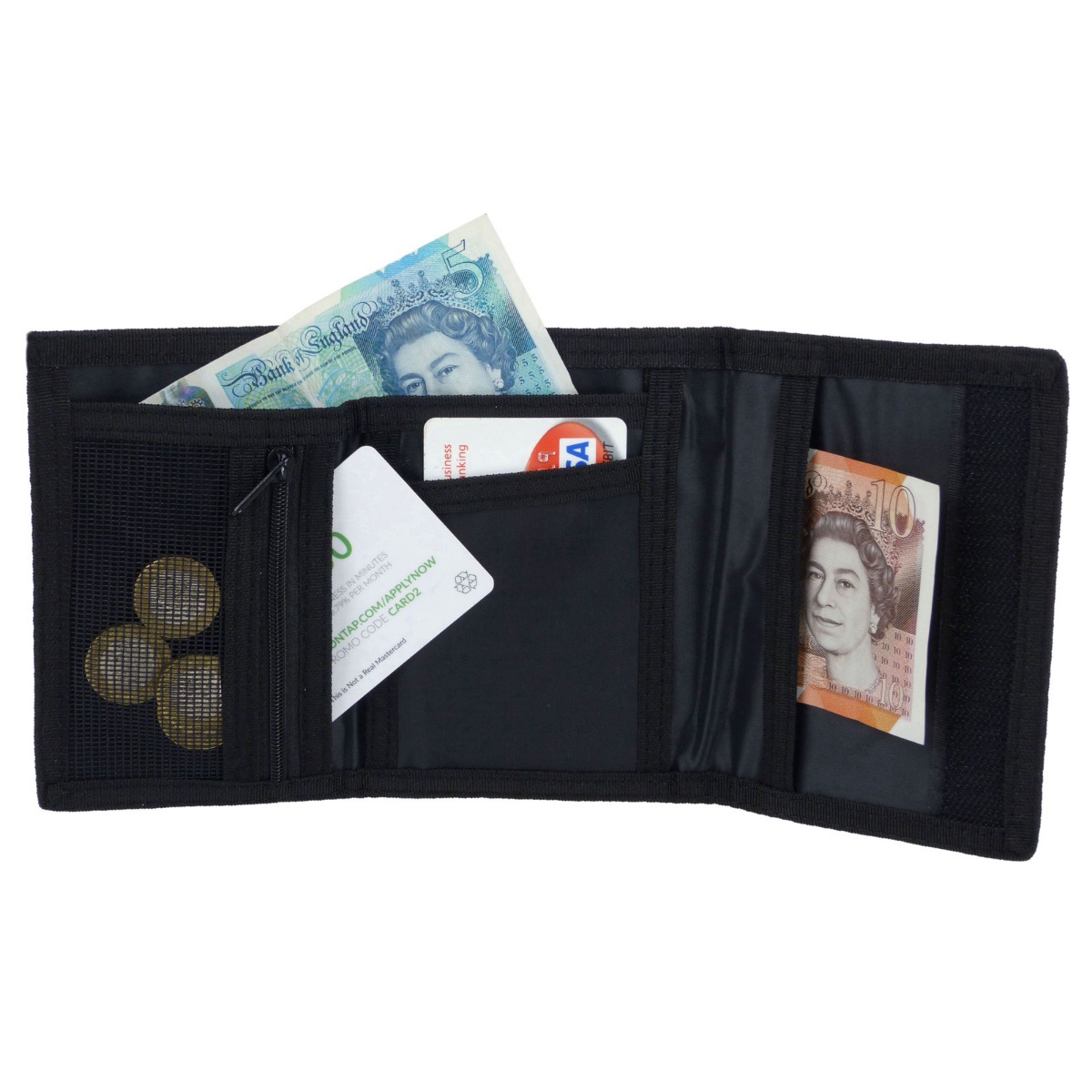 RED X Mens or Boys Trifold Nylon Sports Wallet with Change Section - Picture 17 of 19