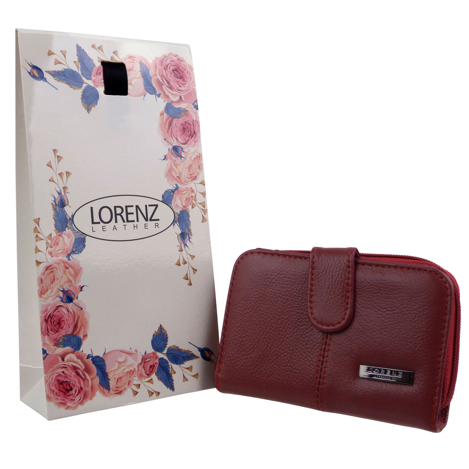 Cartera/billetera de cuero Lorenz con cremallera con bolsa de regalo gratuita - Imagen 25 de 40