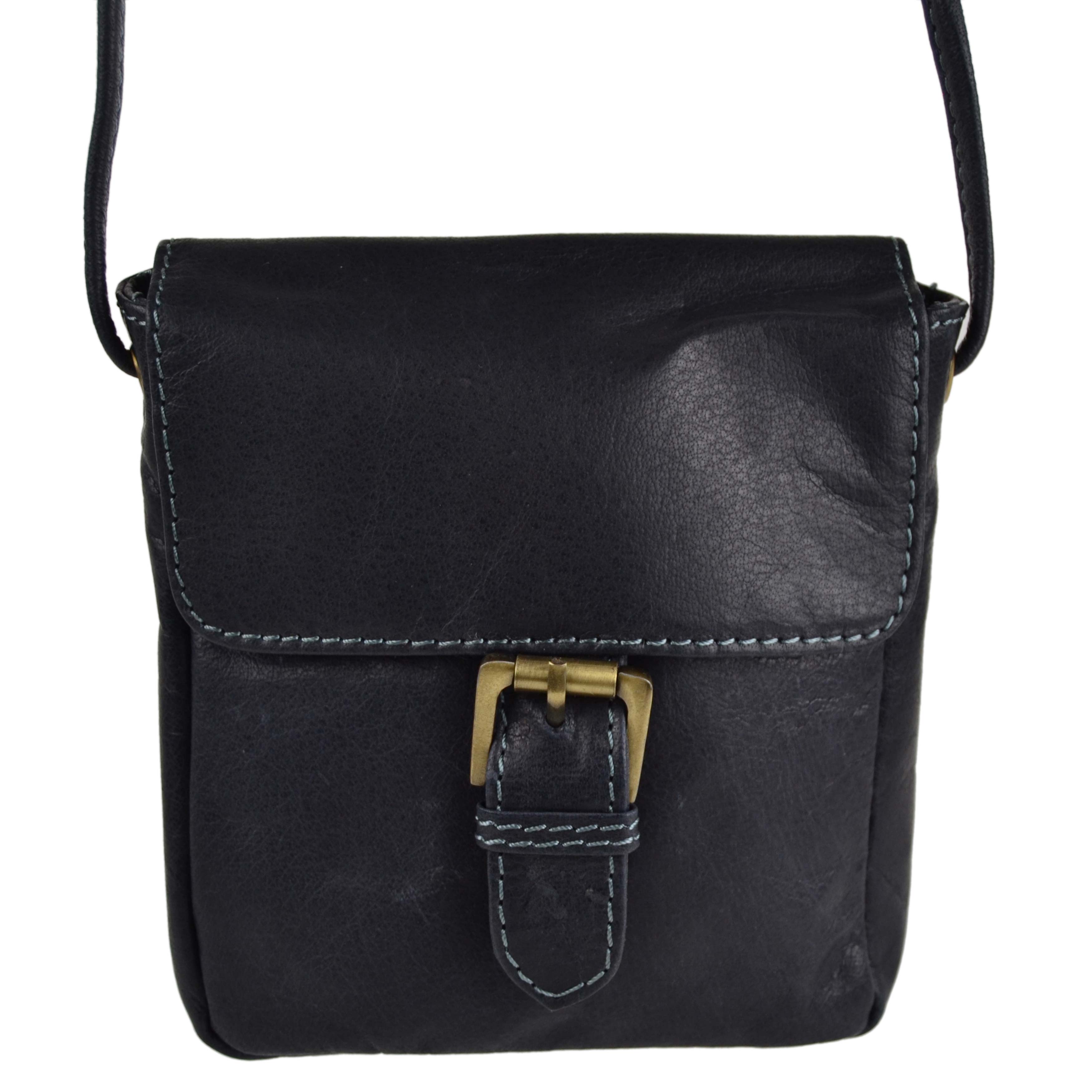 Ladies Soft Leather Cross Body Shoulder BAG by Blousey Brown Purse Handbag - Picture 8 of 21