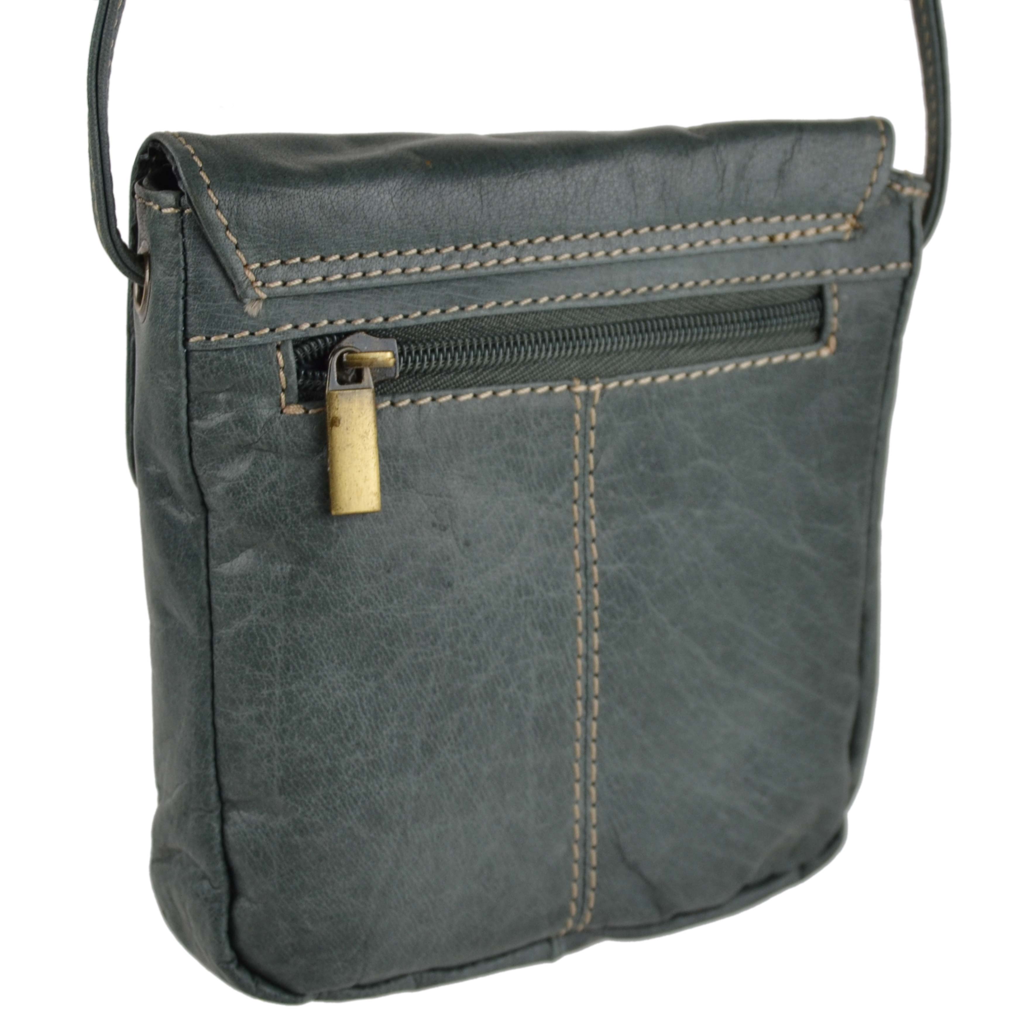 Ladies Soft Leather Cross Body Shoulder BAG by Blousey Brown Purse Handbag - Picture 13 of 21