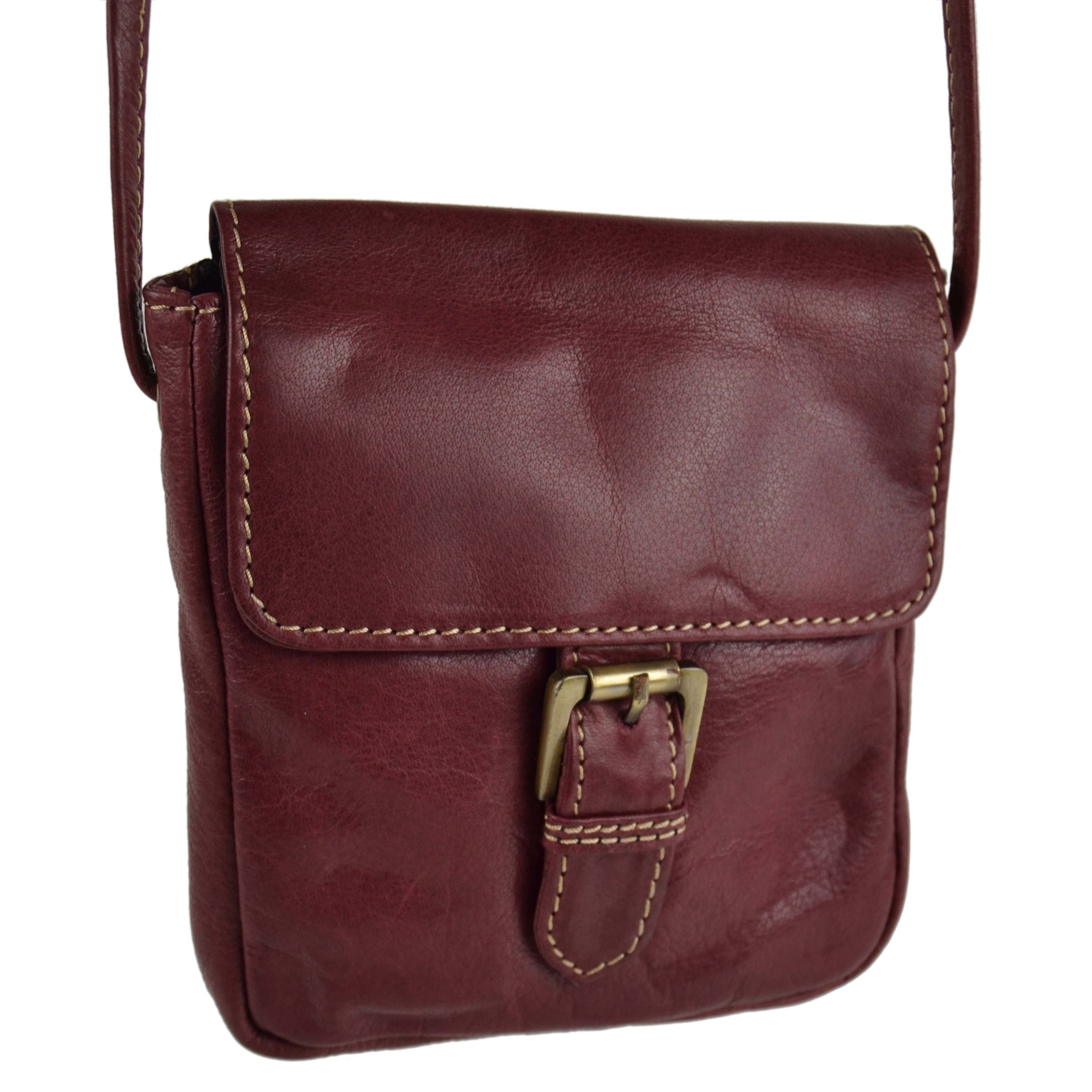 Ladies Soft Leather Cross Body Shoulder BAG by Blousey Brown Purse Handbag - Picture 14 of 21