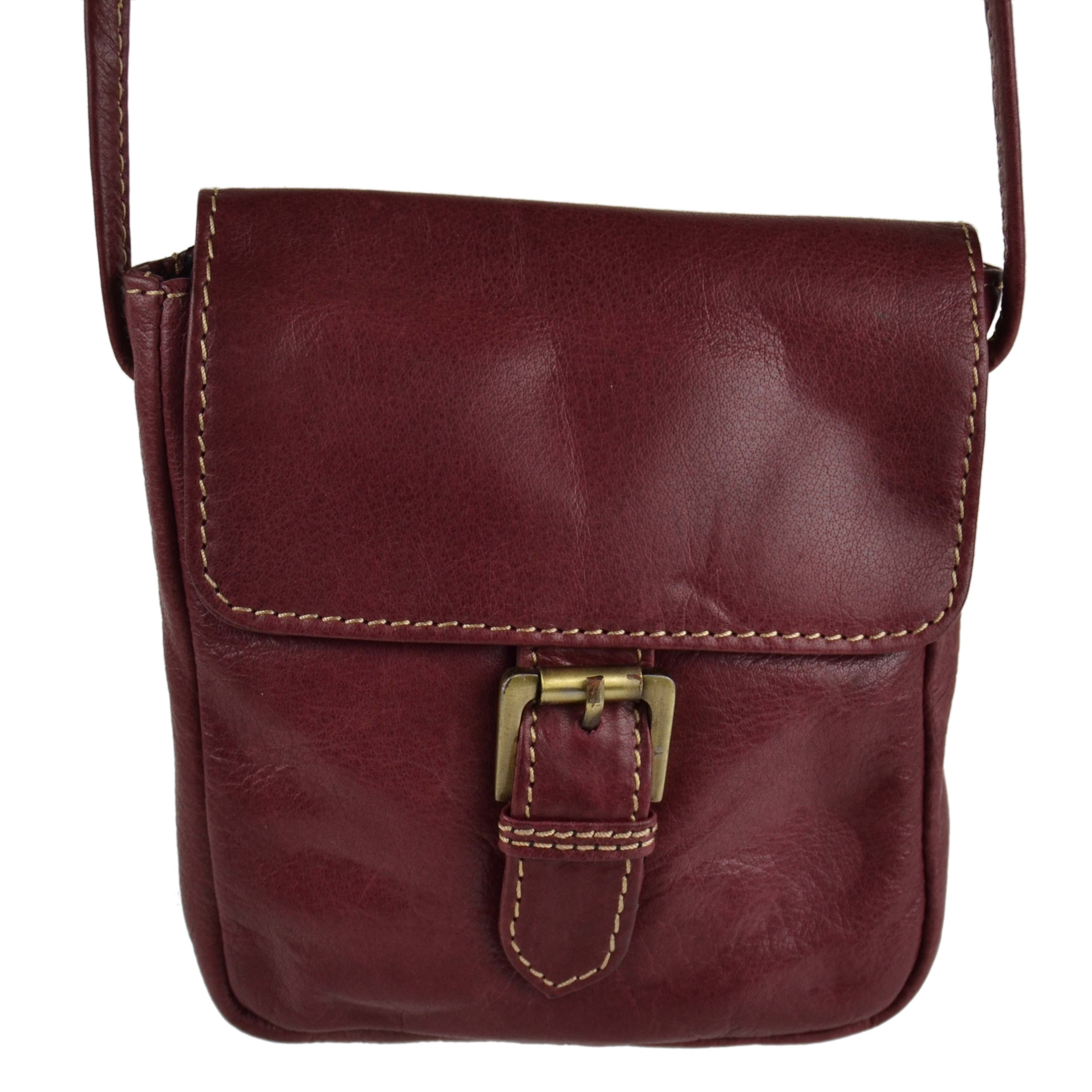 Ladies Soft Leather Cross Body Shoulder BAG by Blousey Brown Purse Handbag - Picture 16 of 21