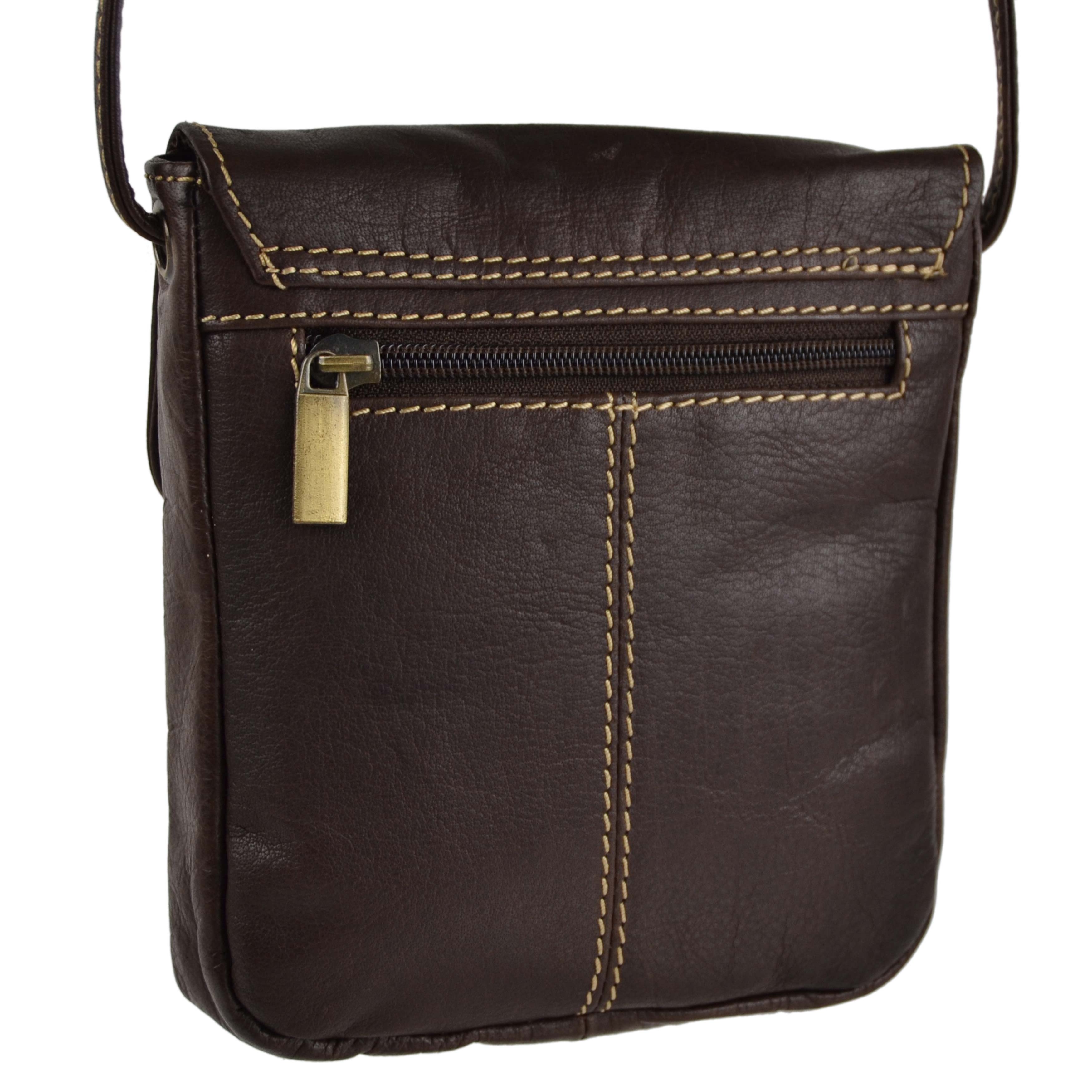 Ladies Soft Leather Cross Body Shoulder BAG by Blousey Brown Purse Handbag - Picture 21 of 21