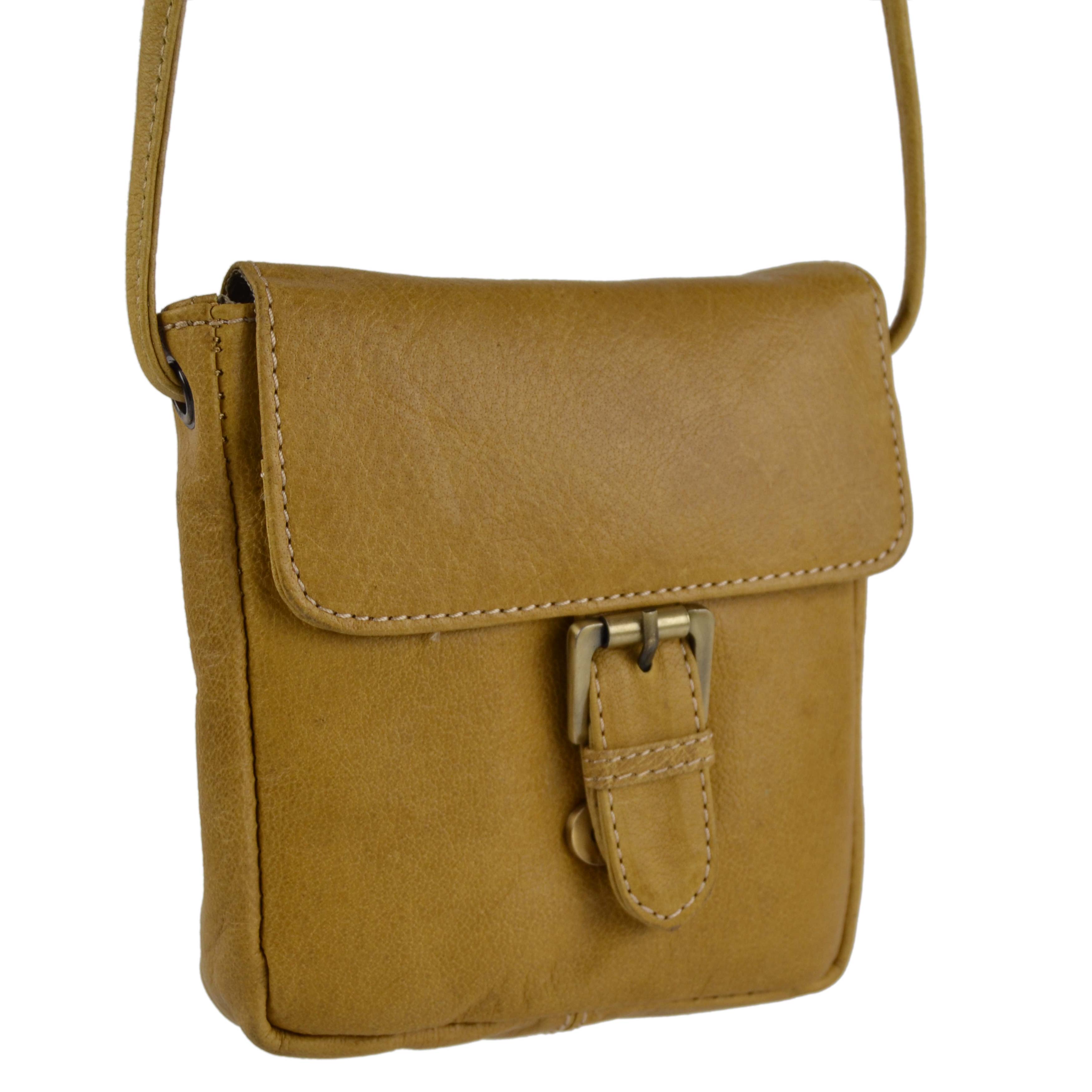 Ladies Soft Leather Cross Body Shoulder BAG by Blousey Brown Purse Handbag - Picture 1 of 21