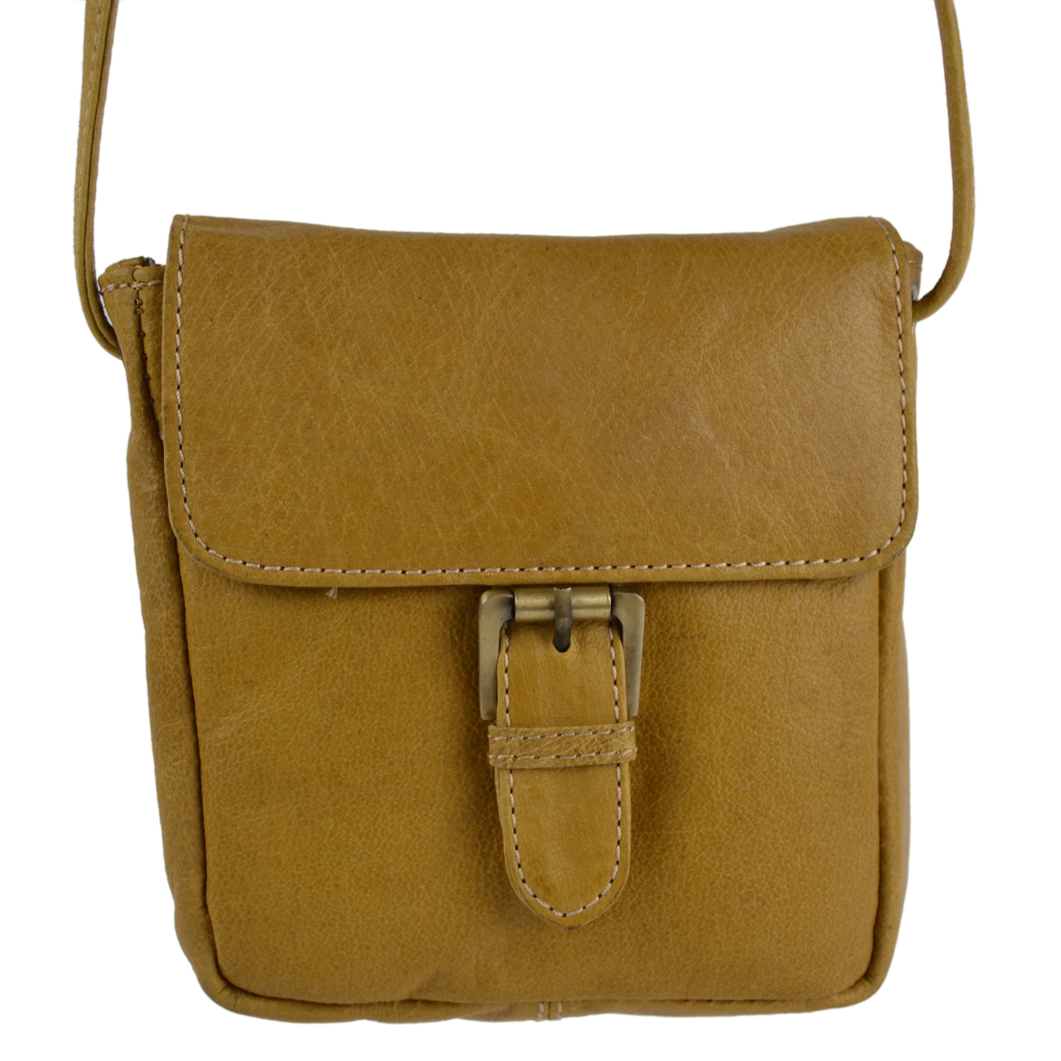 Ladies Soft Leather Cross Body Shoulder BAG by Blousey Brown Purse Handbag - Picture 3 of 21