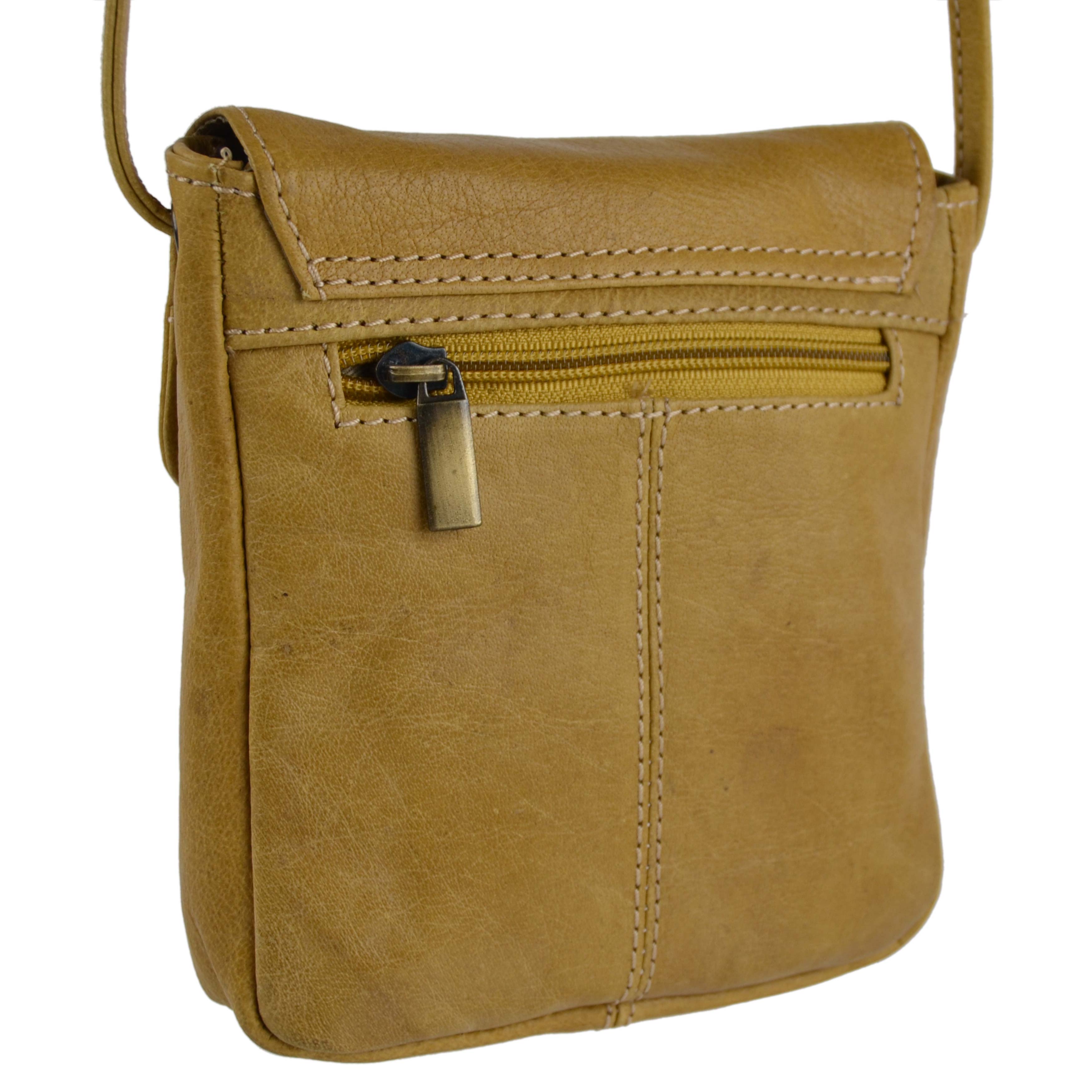 Ladies Soft Leather Cross Body Shoulder BAG by Blousey Brown Purse Handbag - Picture 4 of 21