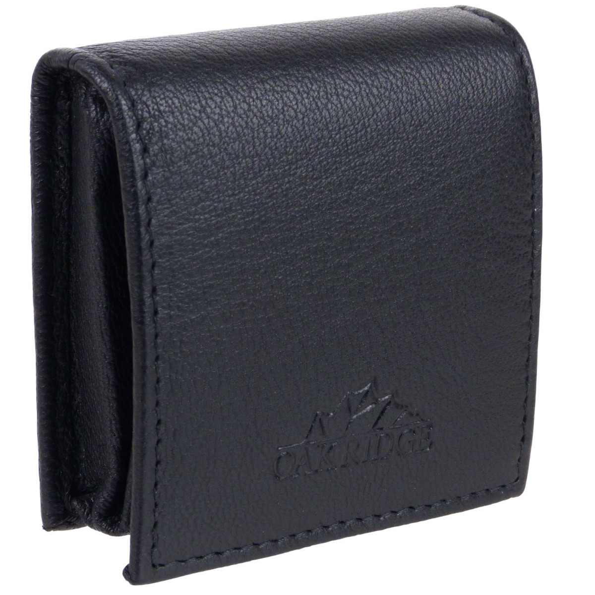 Borsa vassoio per monete Oakridge da uomo in pelle quadrata con tasca - Foto 9 di 26