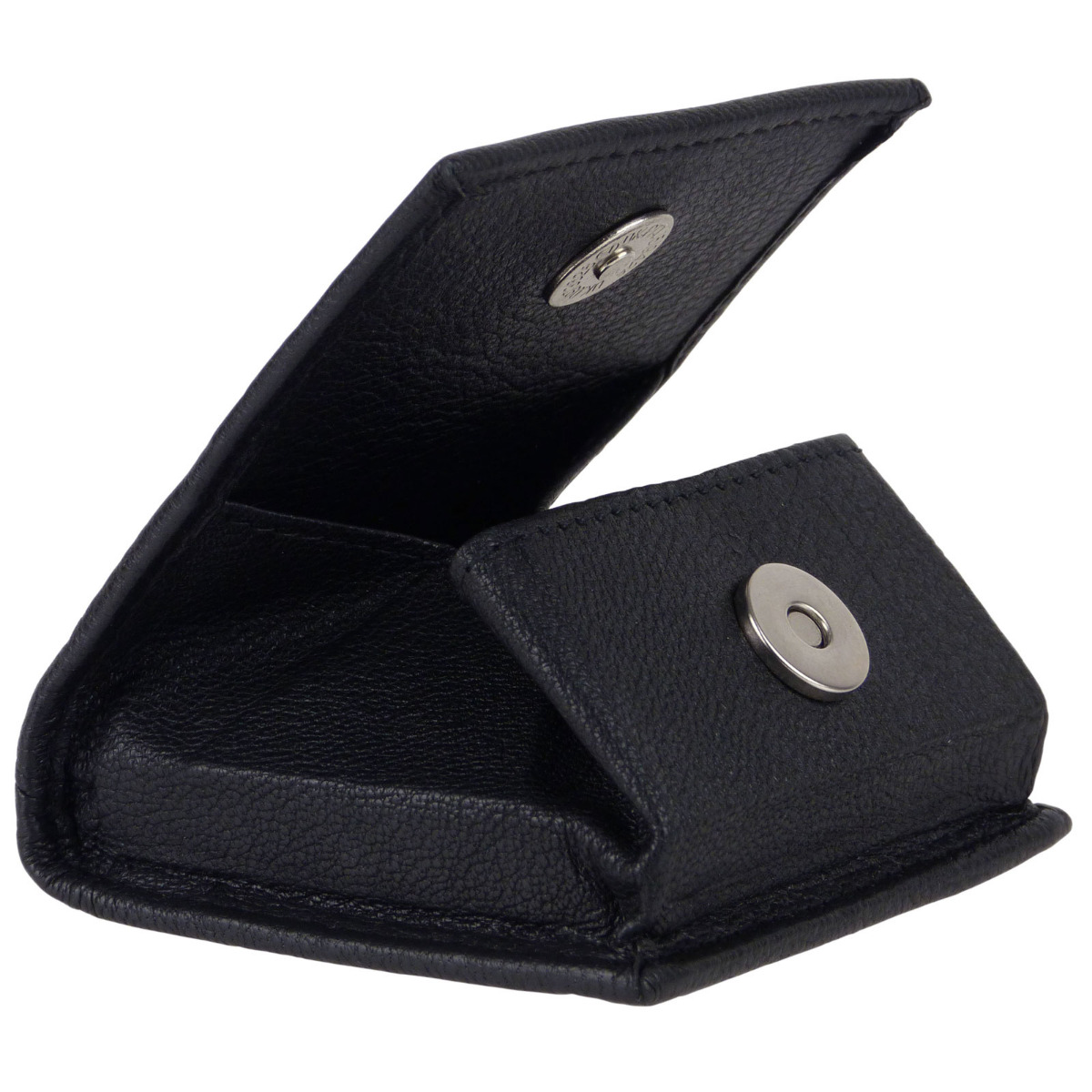 Borsa vassoio per monete Oakridge da uomo in pelle quadrata con tasca - Foto 13 di 26