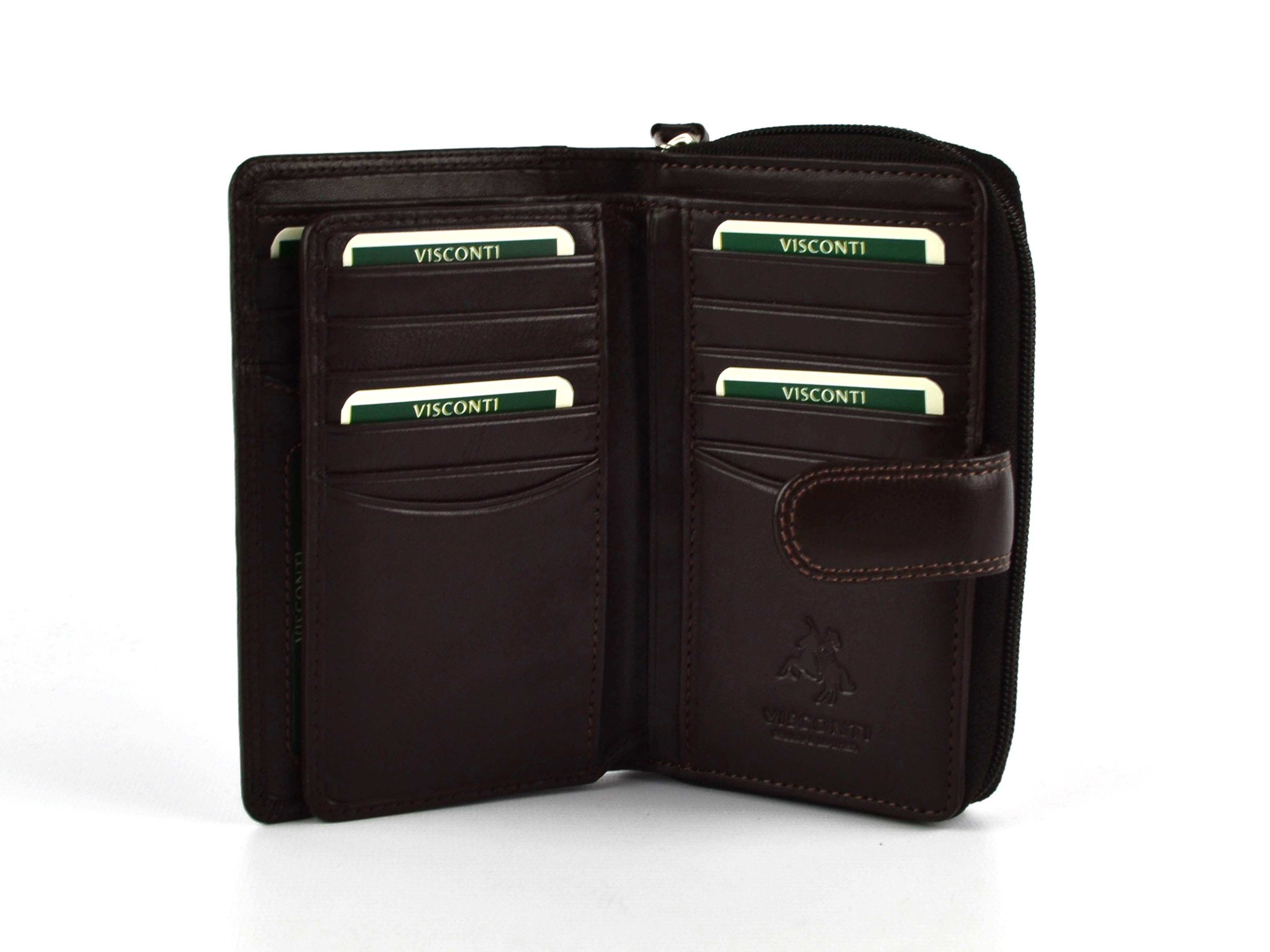 Ladies Medium Leather Purse/Wallet by Visconti; Heritage Collection Gift Boxed - 第 5/22 張圖片