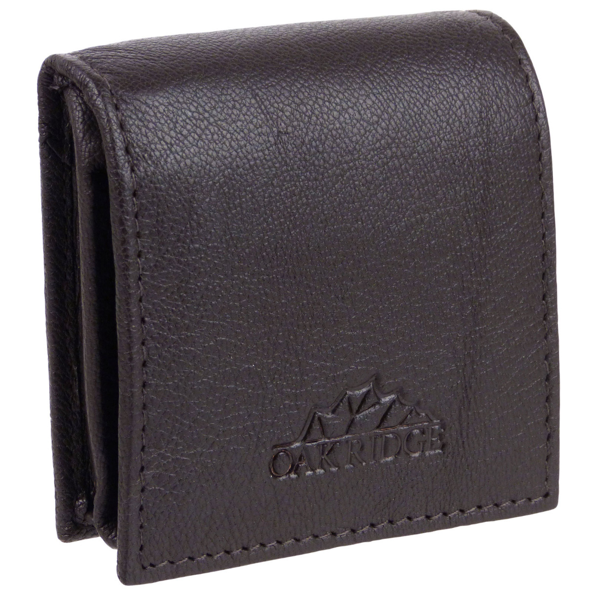 Borsa vassoio per monete Oakridge da uomo in pelle quadrata con tasca - Foto 15 di 26