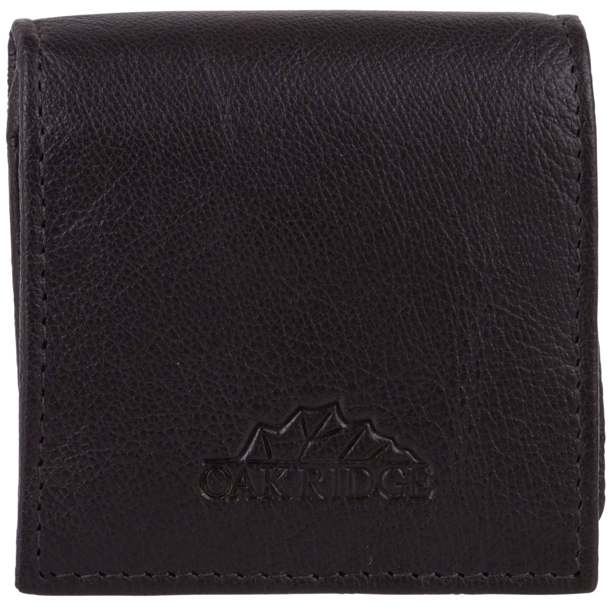 Borsa vassoio per monete Oakridge da uomo in pelle quadrata con tasca - Foto 16 di 26