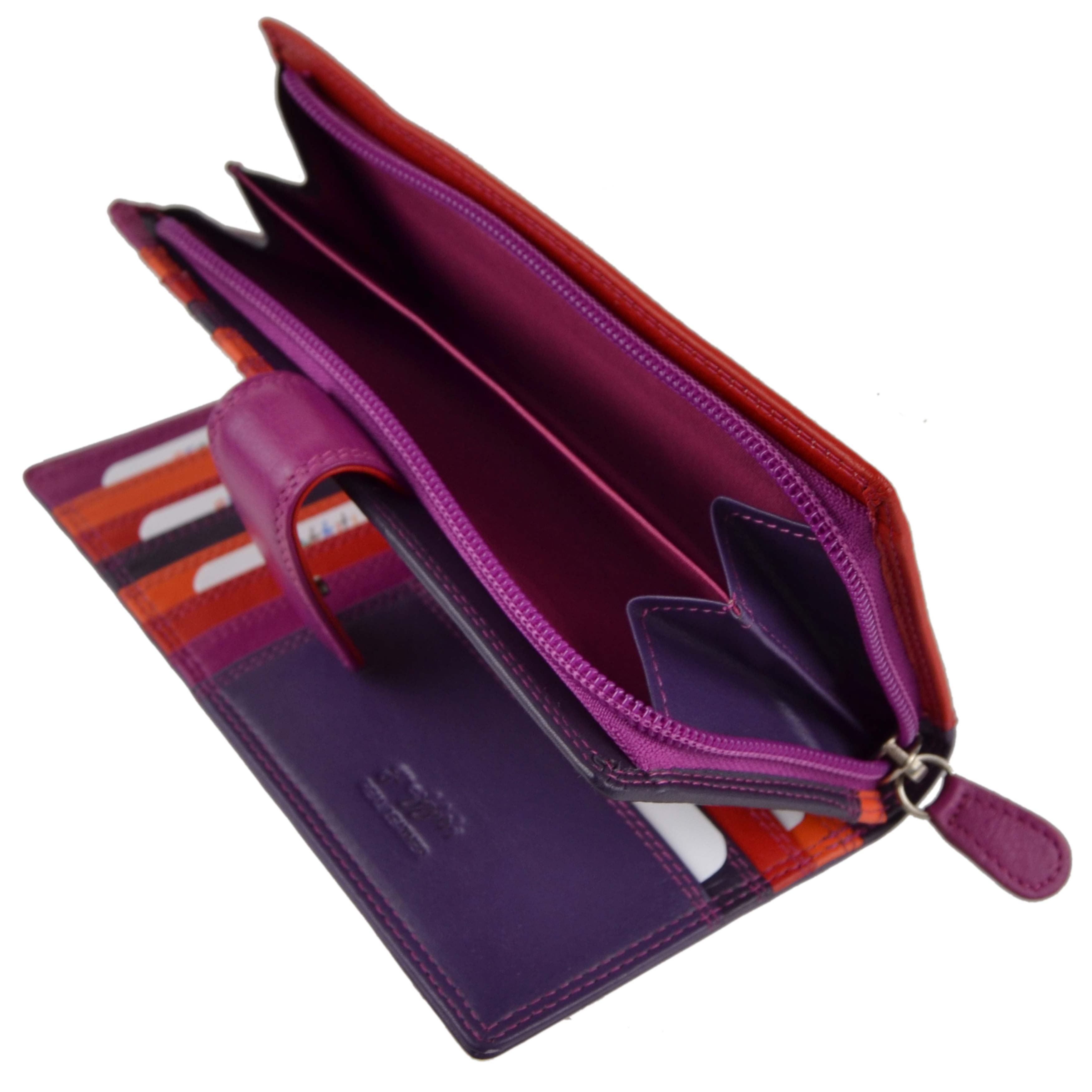 Ladies Leather Tabbed Purse/Wallet by Golunski; Graffiti Gift Box Bright Colours - Picture 19 of 103