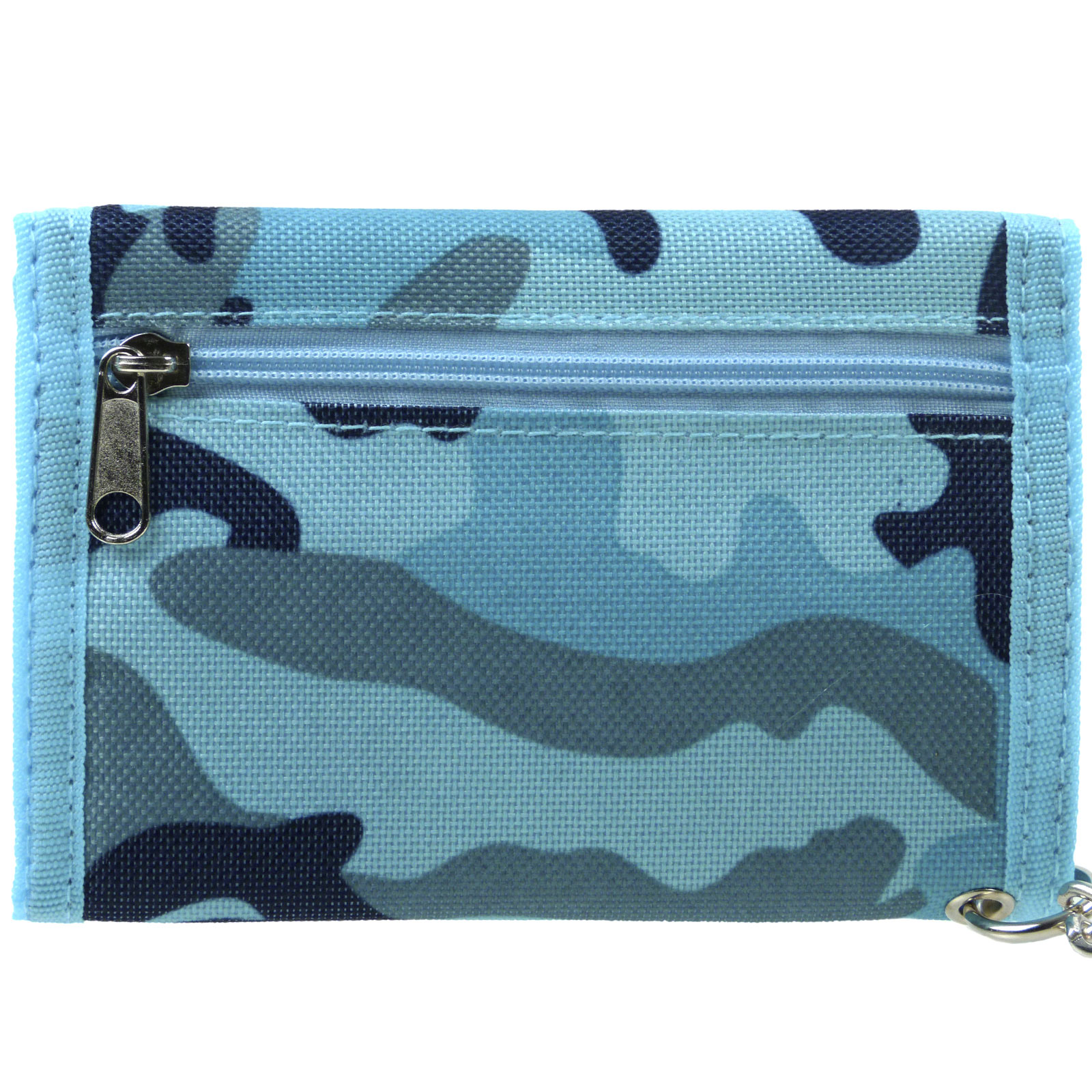 RED X Mens Camouflage Canvas Tri-Fold Wallet with Chain & Clip - Picture 25 of 27