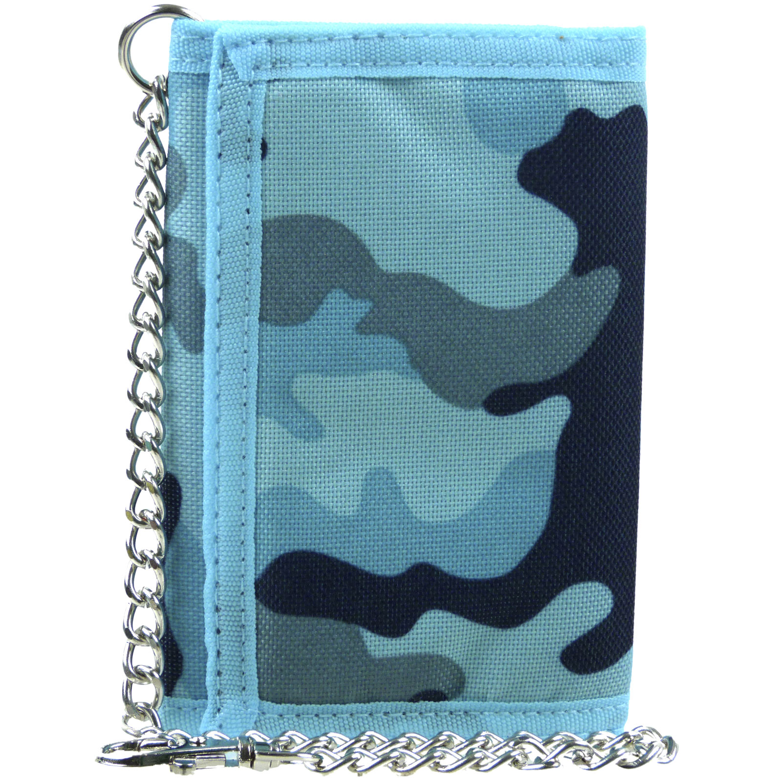 RED X Mens Camouflage Canvas Tri-Fold Wallet with Chain & Clip - Picture 23 of 27