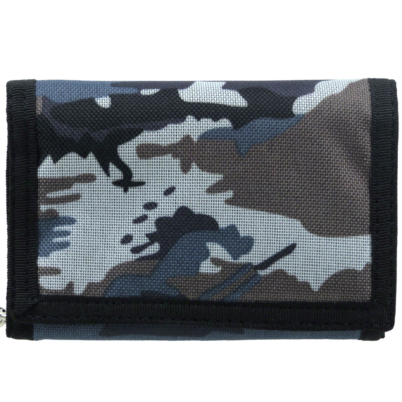 RED X Mens Camouflage Canvas Tri-Fold Wallet with Chain & Clip - Picture 15 of 27